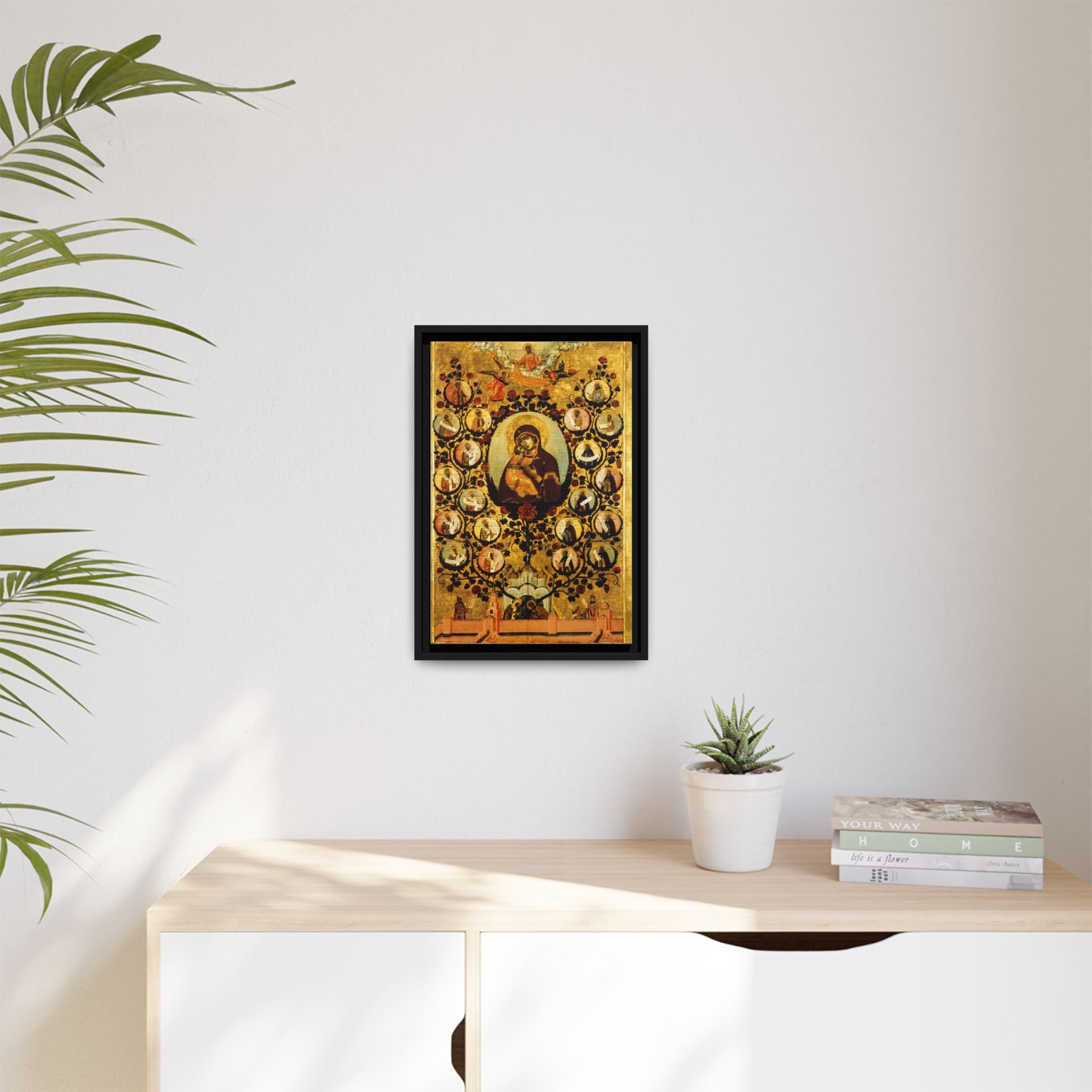 Theotokos Joy of All Who Sorrow Framed Canvas Icon