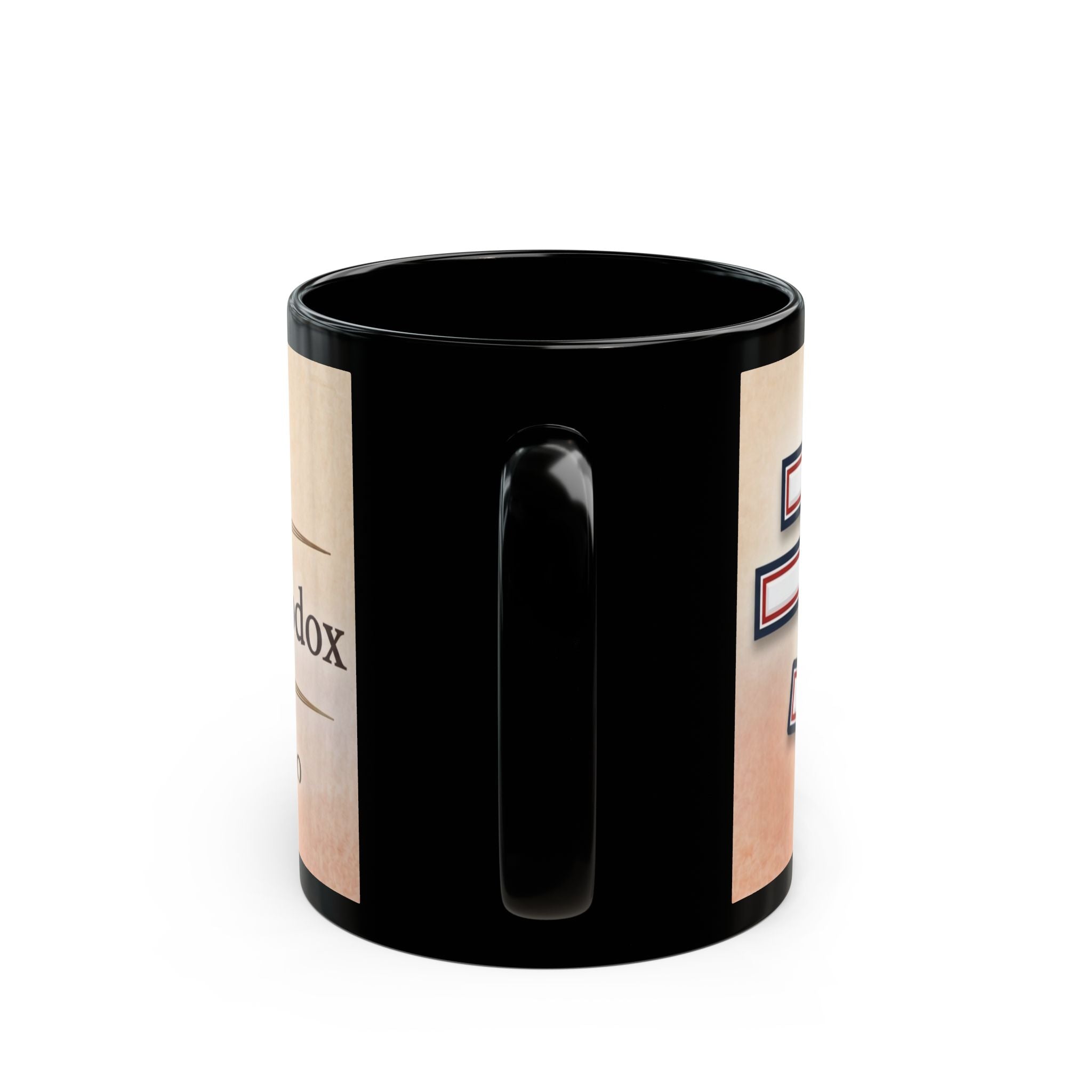 Georgian Orthodox Christian Black Coffee Mug — Orthodox Faith Gift