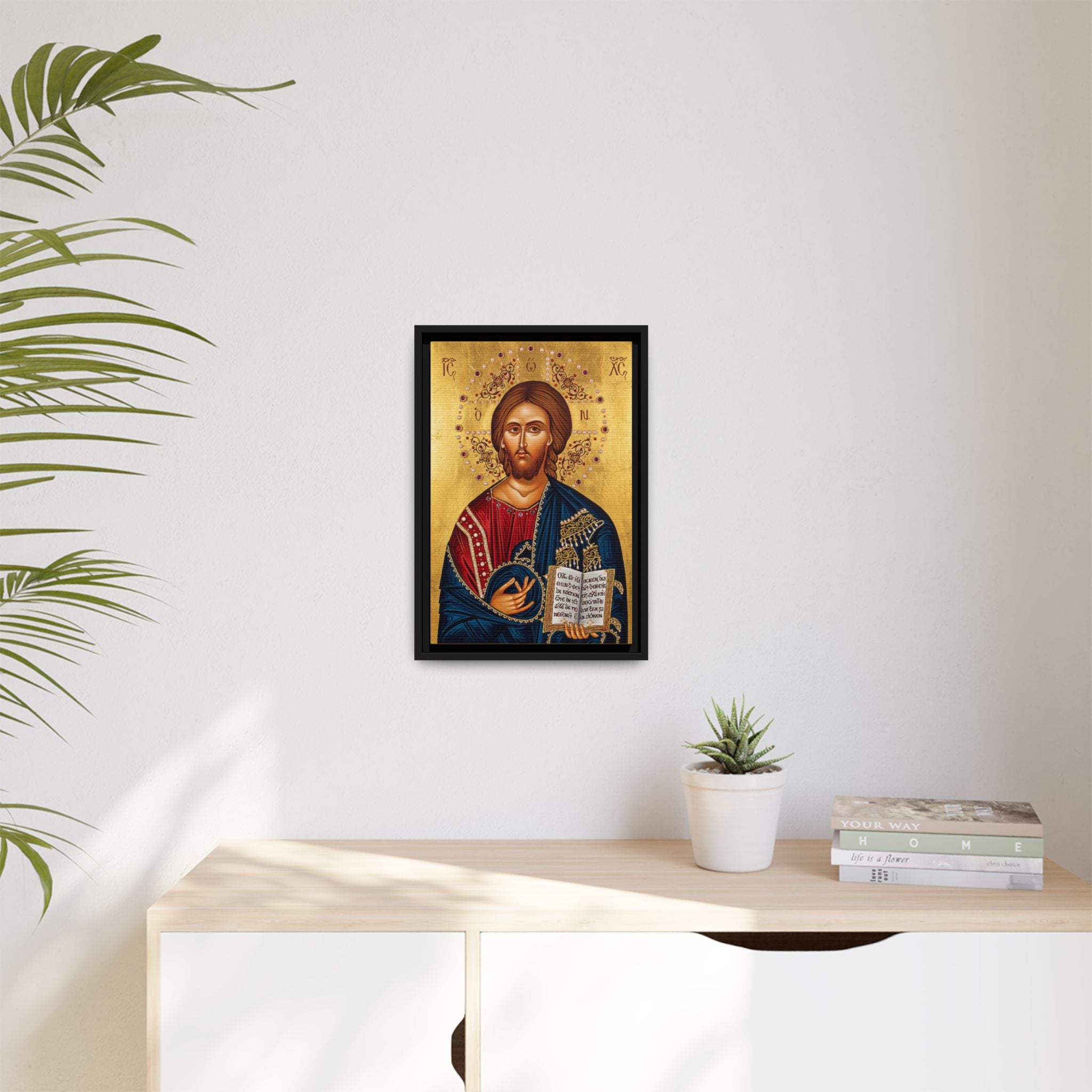 Christ the Pearl of Great Price Framed Canvas Icon