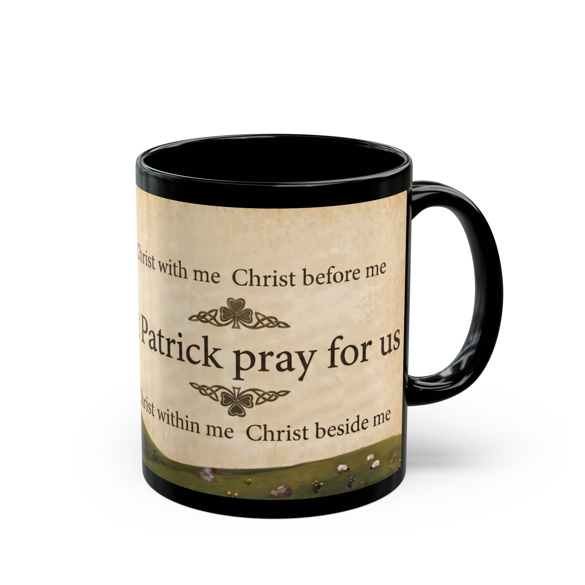 Saint Patrick of Ireland Orthodox Christian Black Coffee Mug — Christian Coffee Mug
