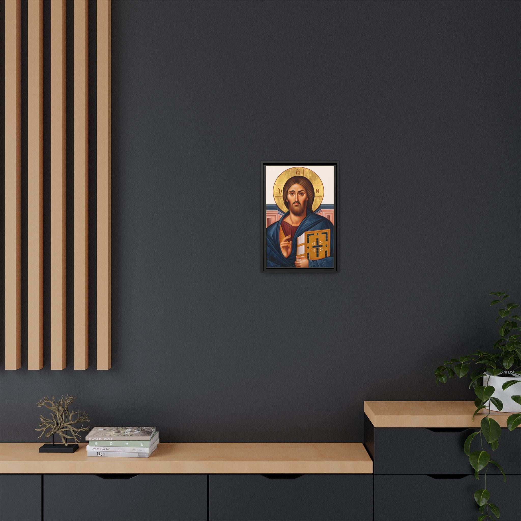Christ The Pantocrator Framed Canvas Icon
