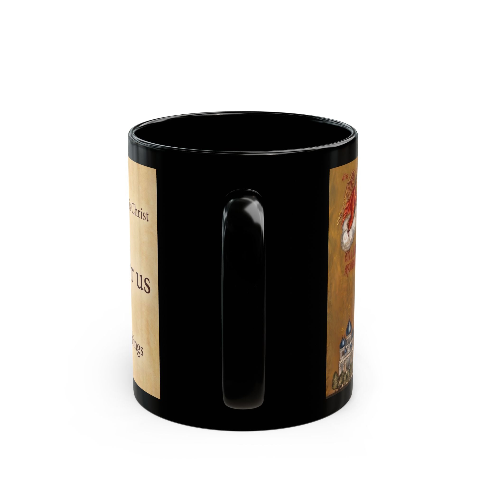 Saint John of Shanghai Orthodox Christian Black Coffee Mug — Orthodox Faith Gift