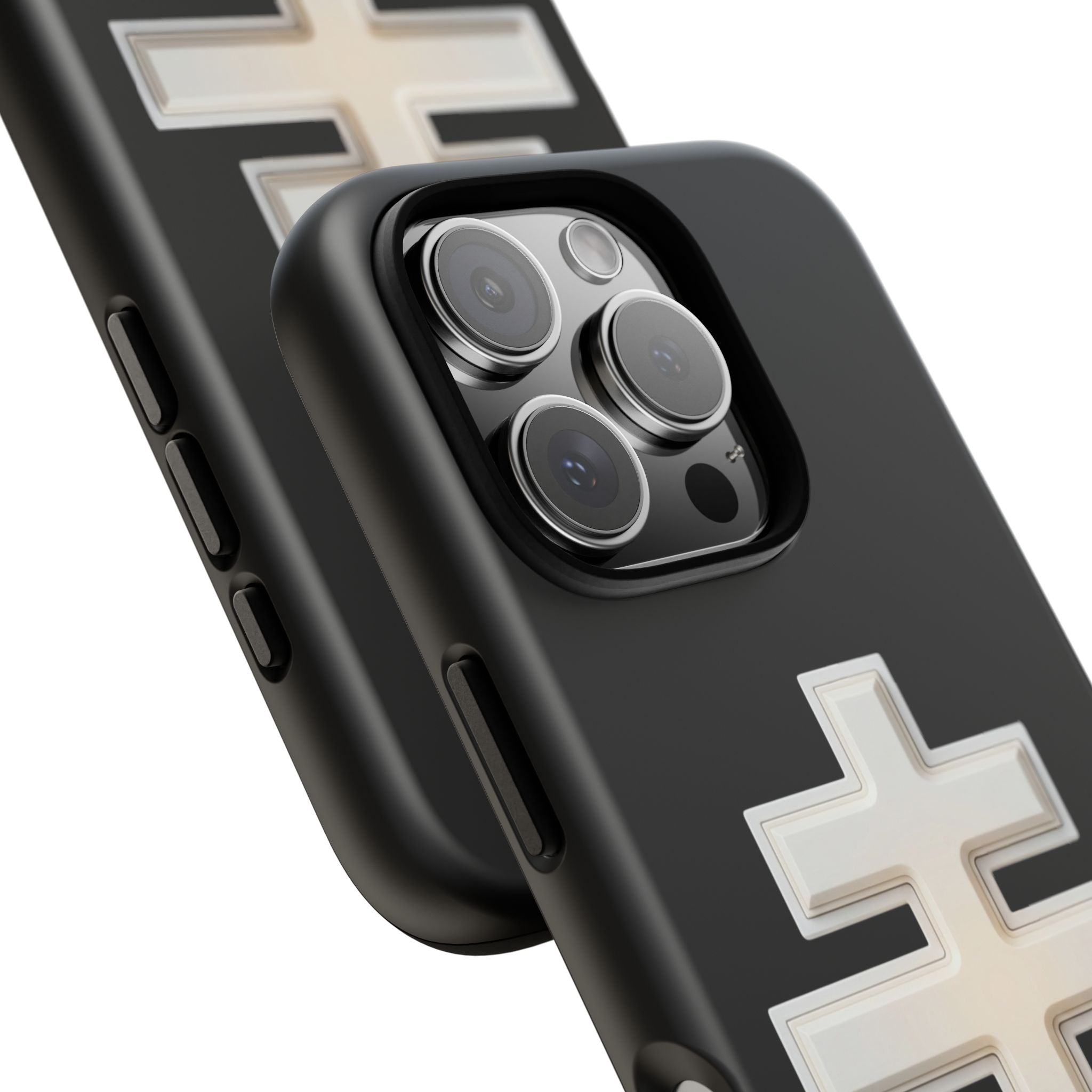 Classic white classic Orthodox cross design on a matte phone case — additional view 4