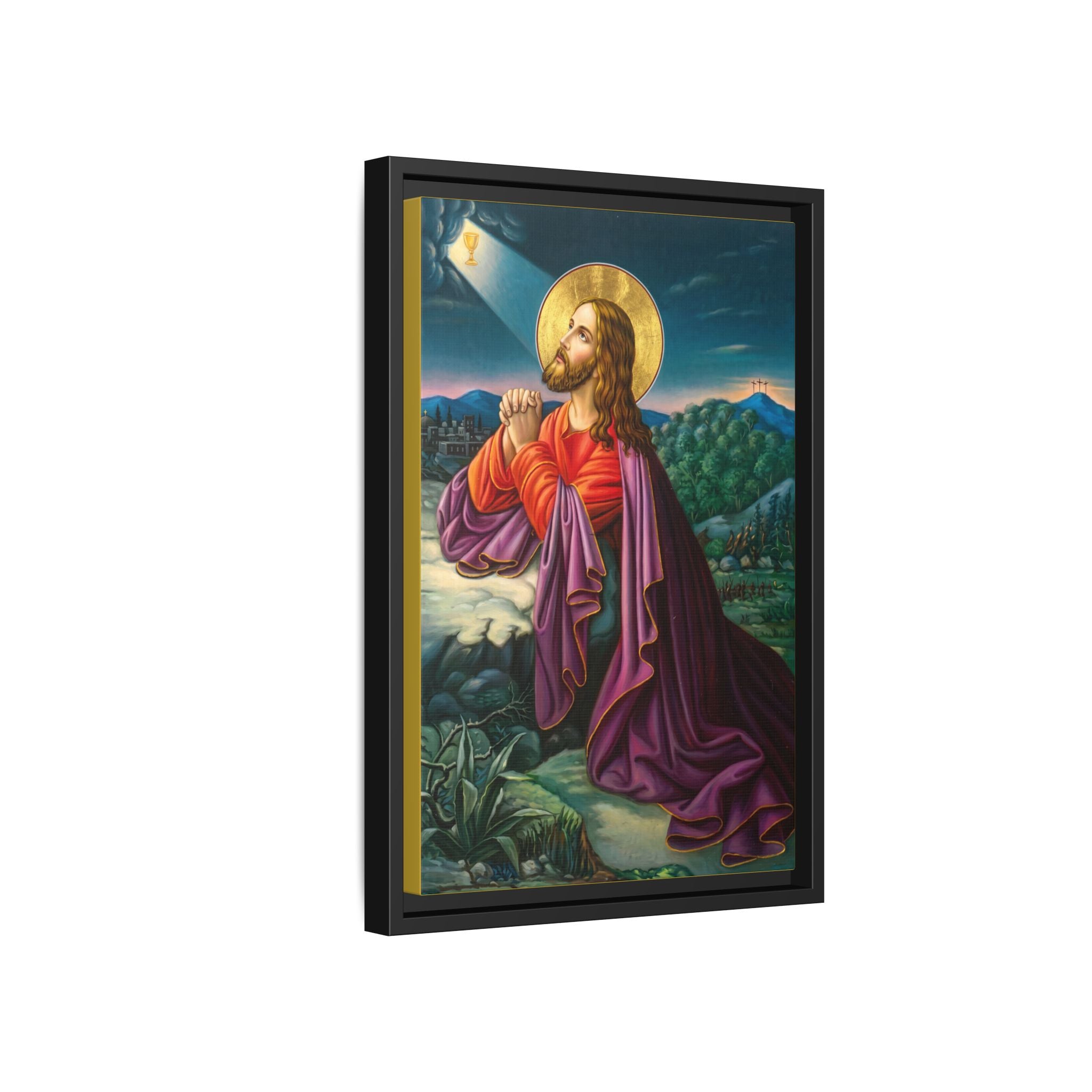 Jesus Christ Prayer Framed Canvas Icon
