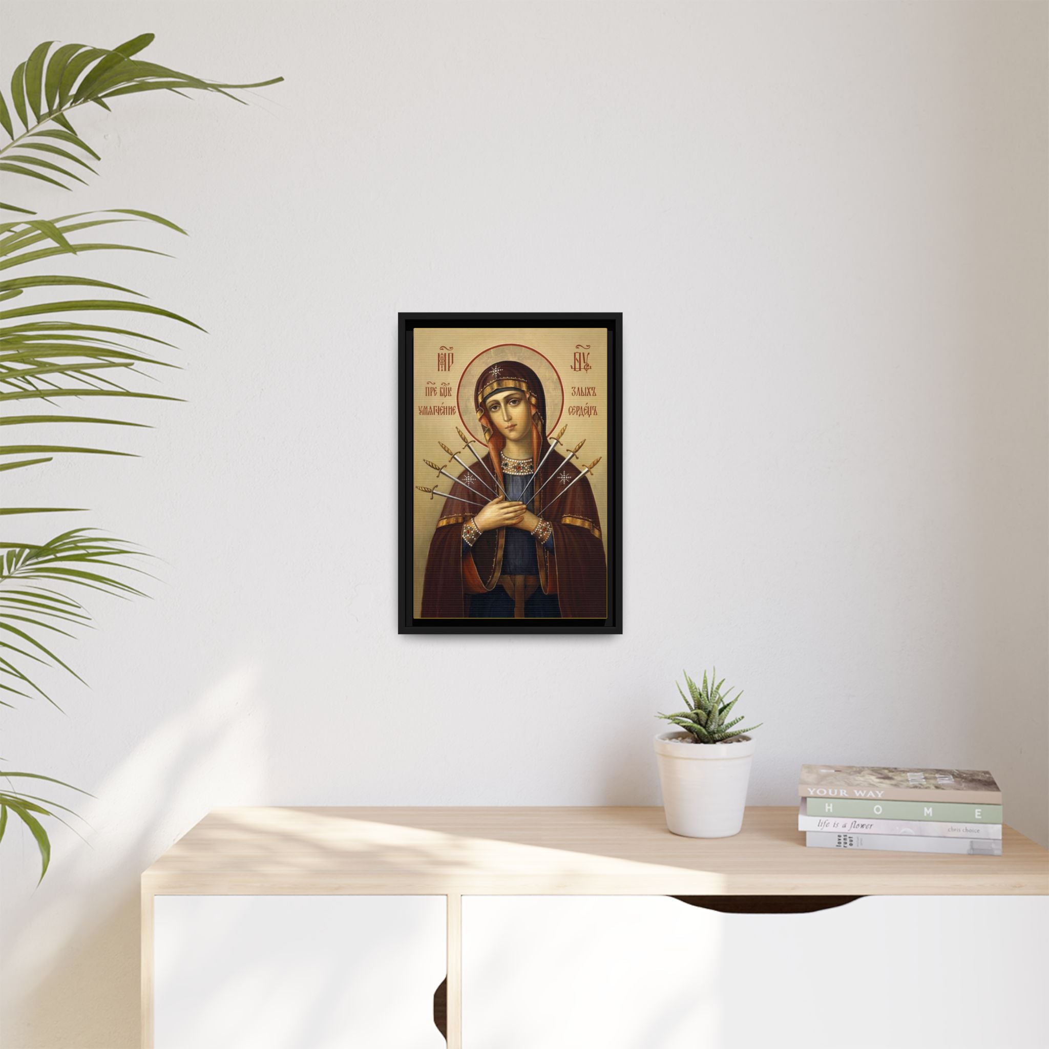 Theotokos Softener of Evil Hearts Framed Canvas Icon