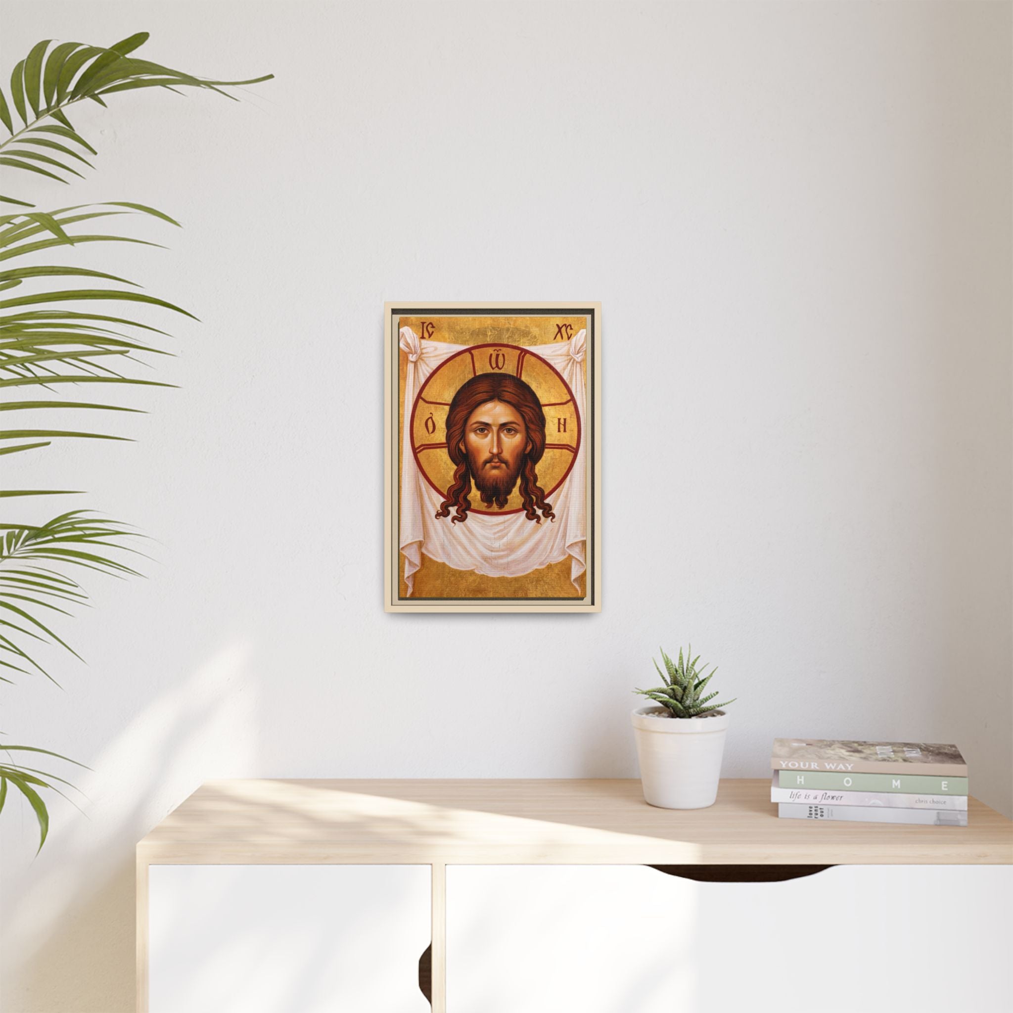 Saviour Not Made By Hands Framed Canvas Icon