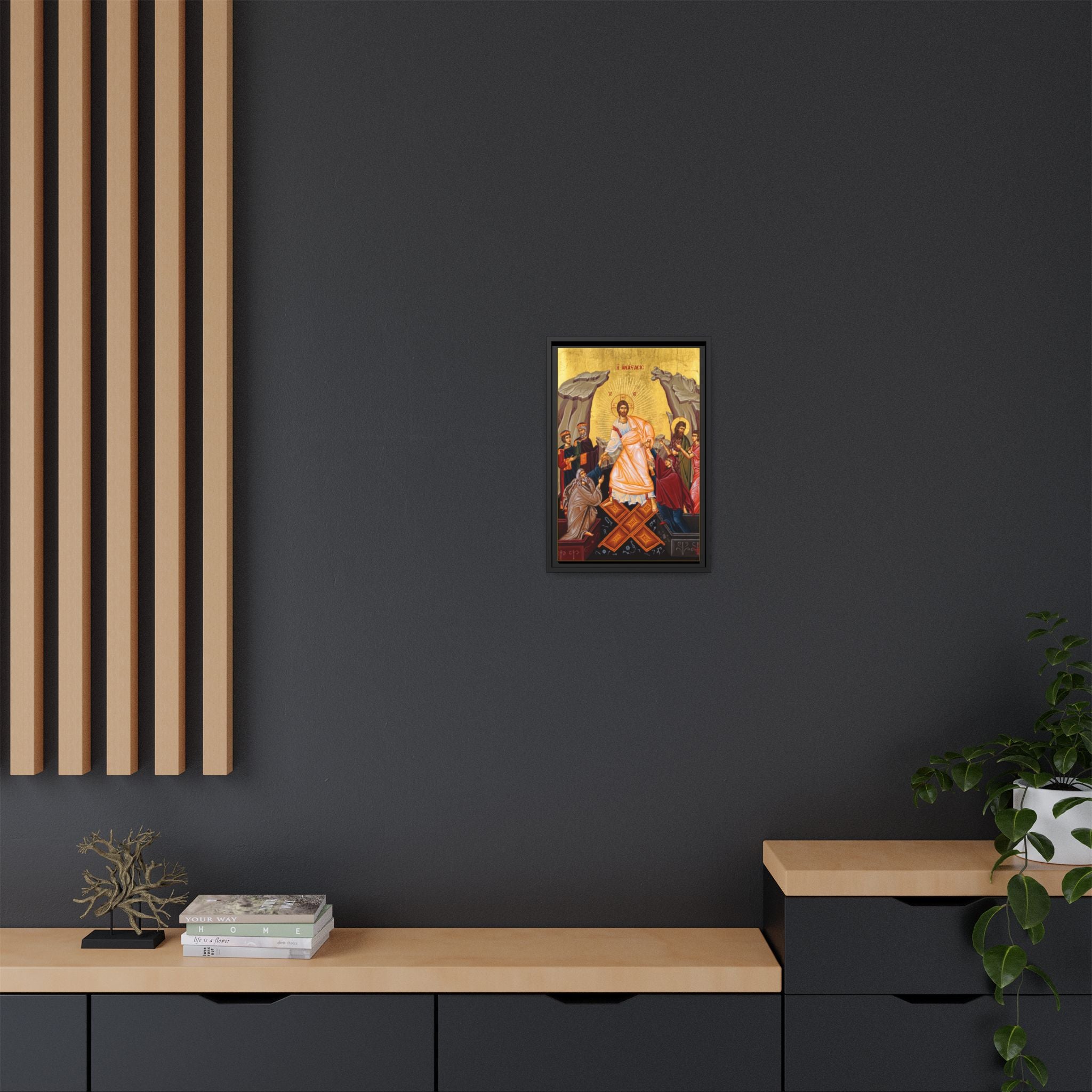 The Resurrection Anastasis Framed Canvas Icon