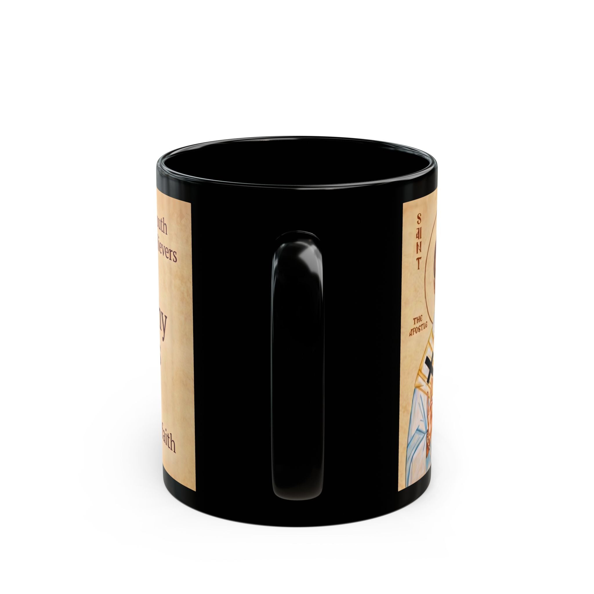 Saint Timothy the Apostle Black Coffee Mug