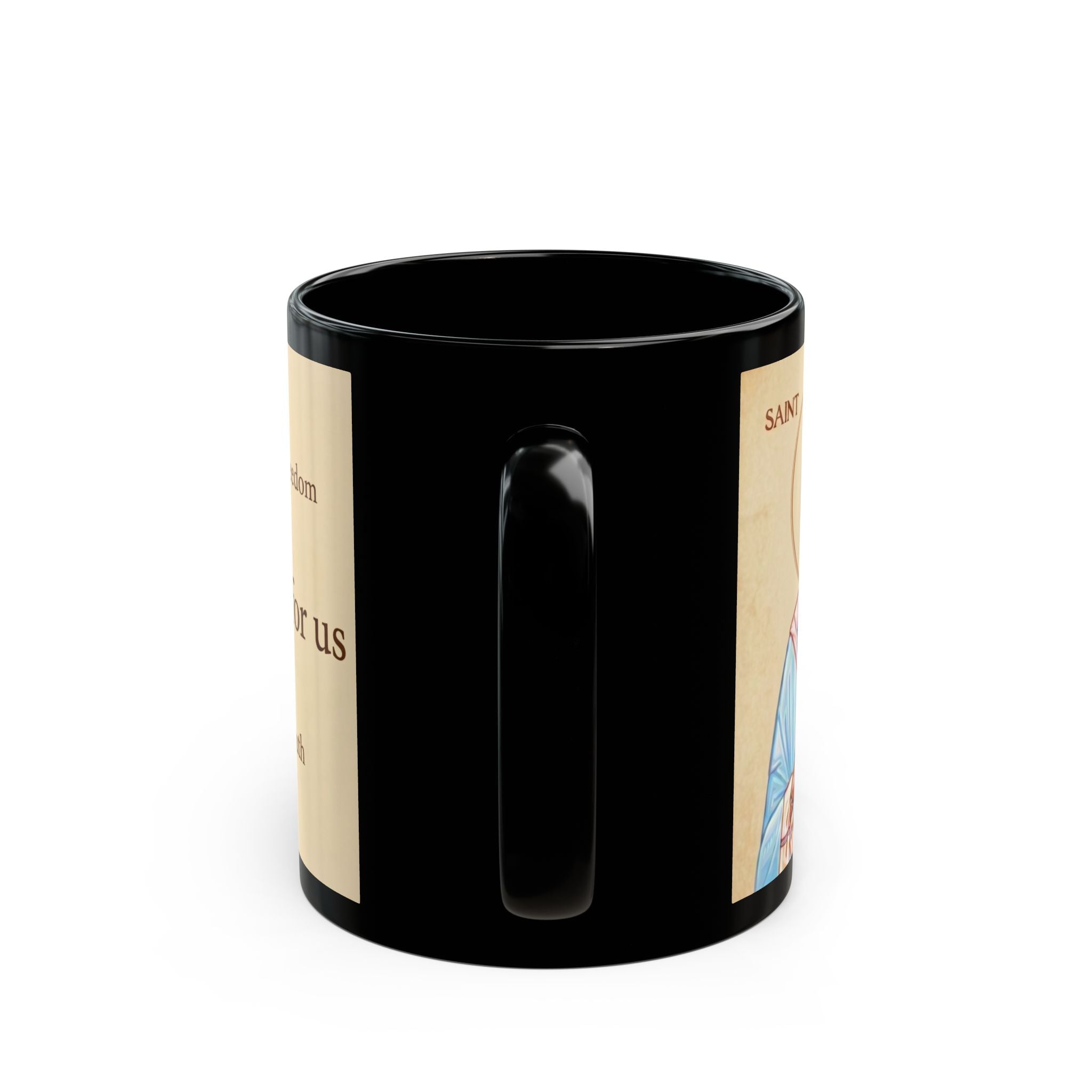 Saint Ambrose of Milan Orthodox Christian Black Coffee Mug — Orthodox Faith Gift