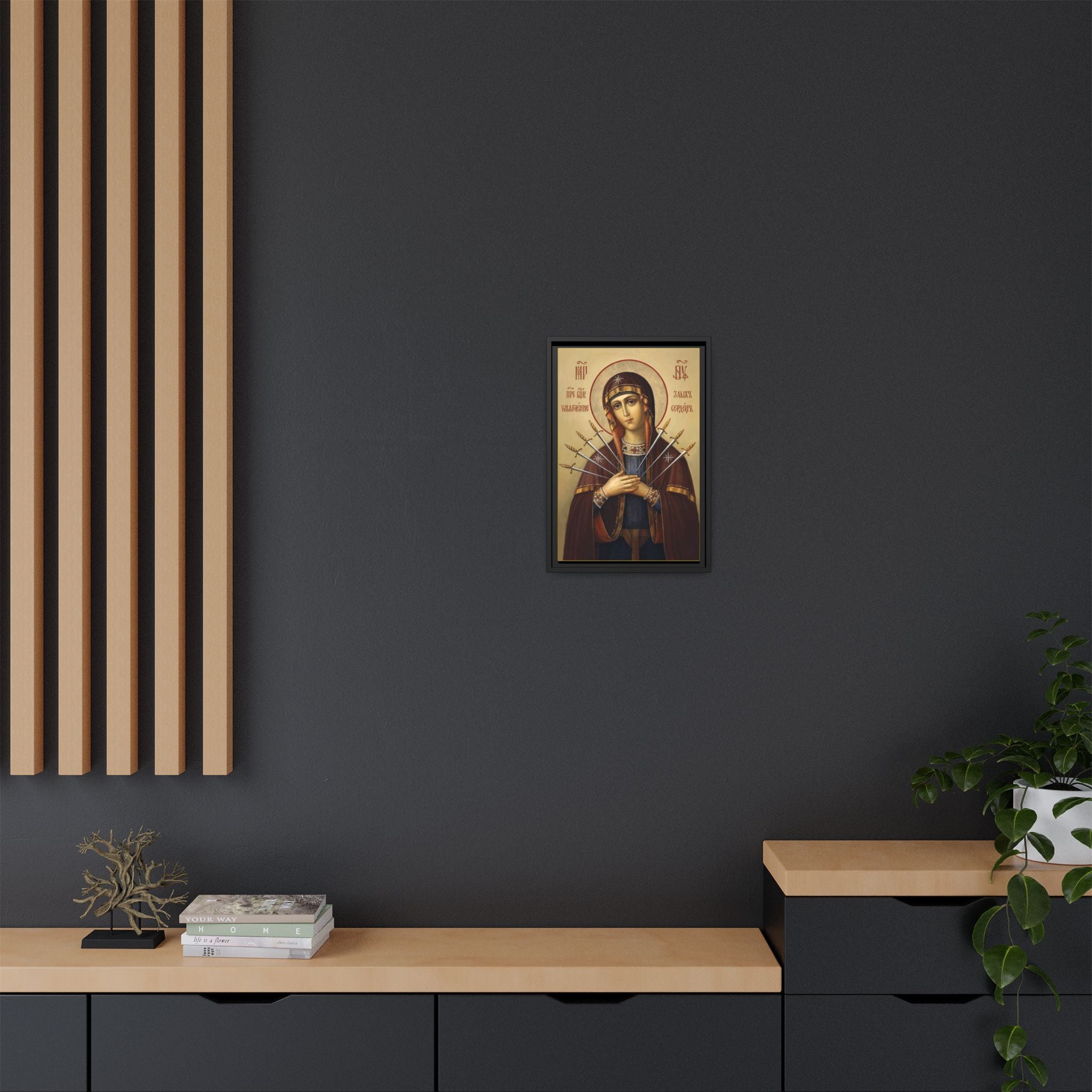 Theotokos Softener of Evil Hearts Framed Canvas Icon