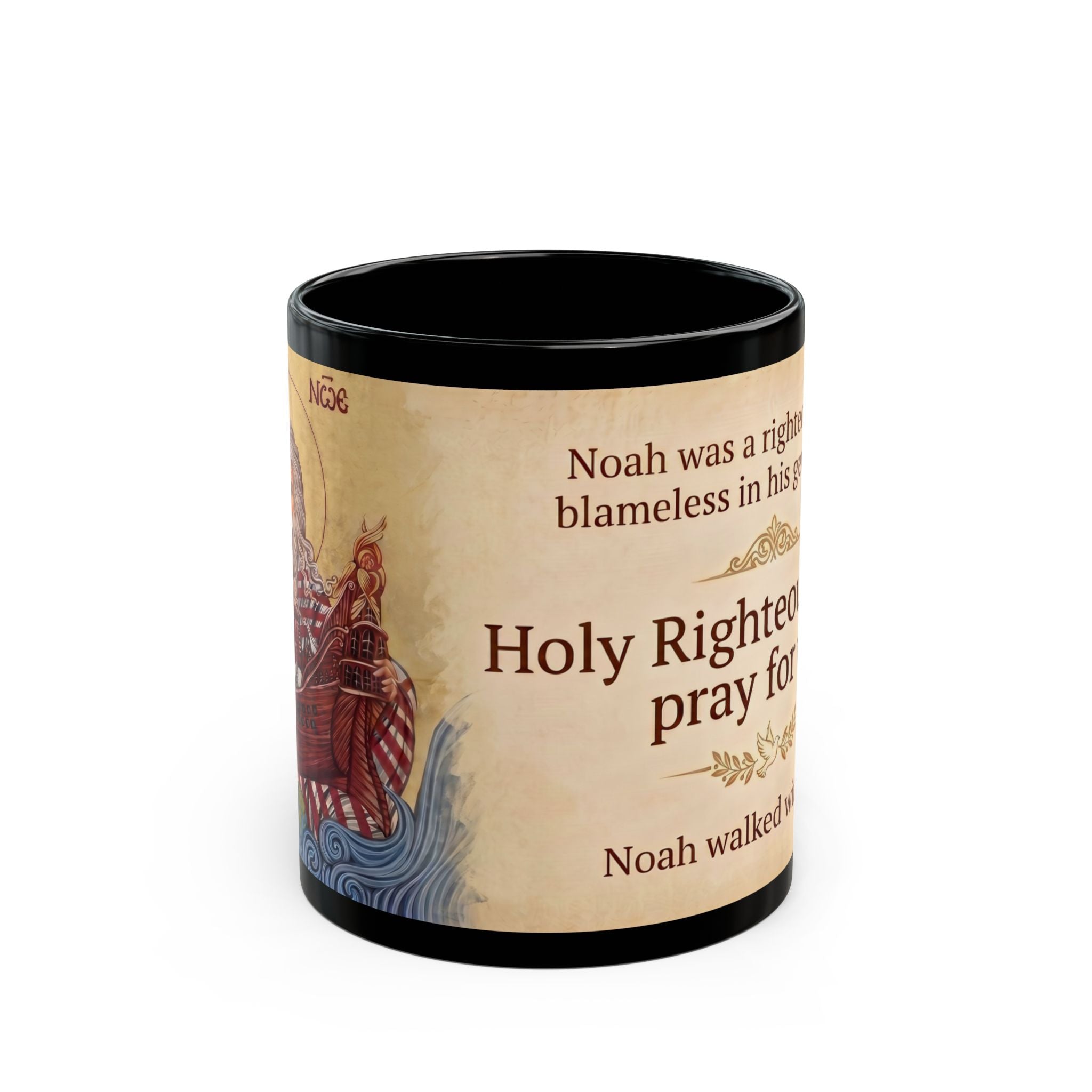 Saint Noah the Righteous Black Coffee Mug