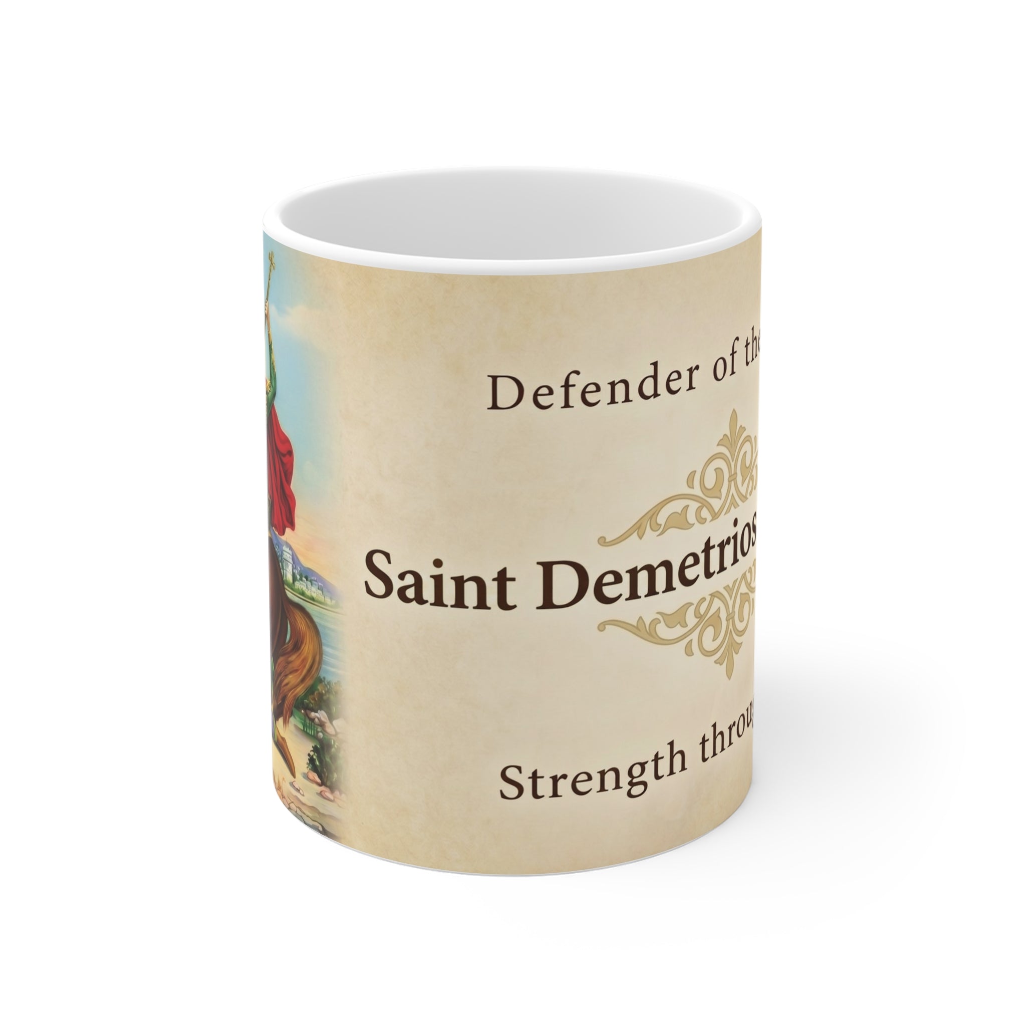 Saint Demetrios the Myrrh-Streaming Orthodox Christian Coffee Mug — Orthodox Mug Gift