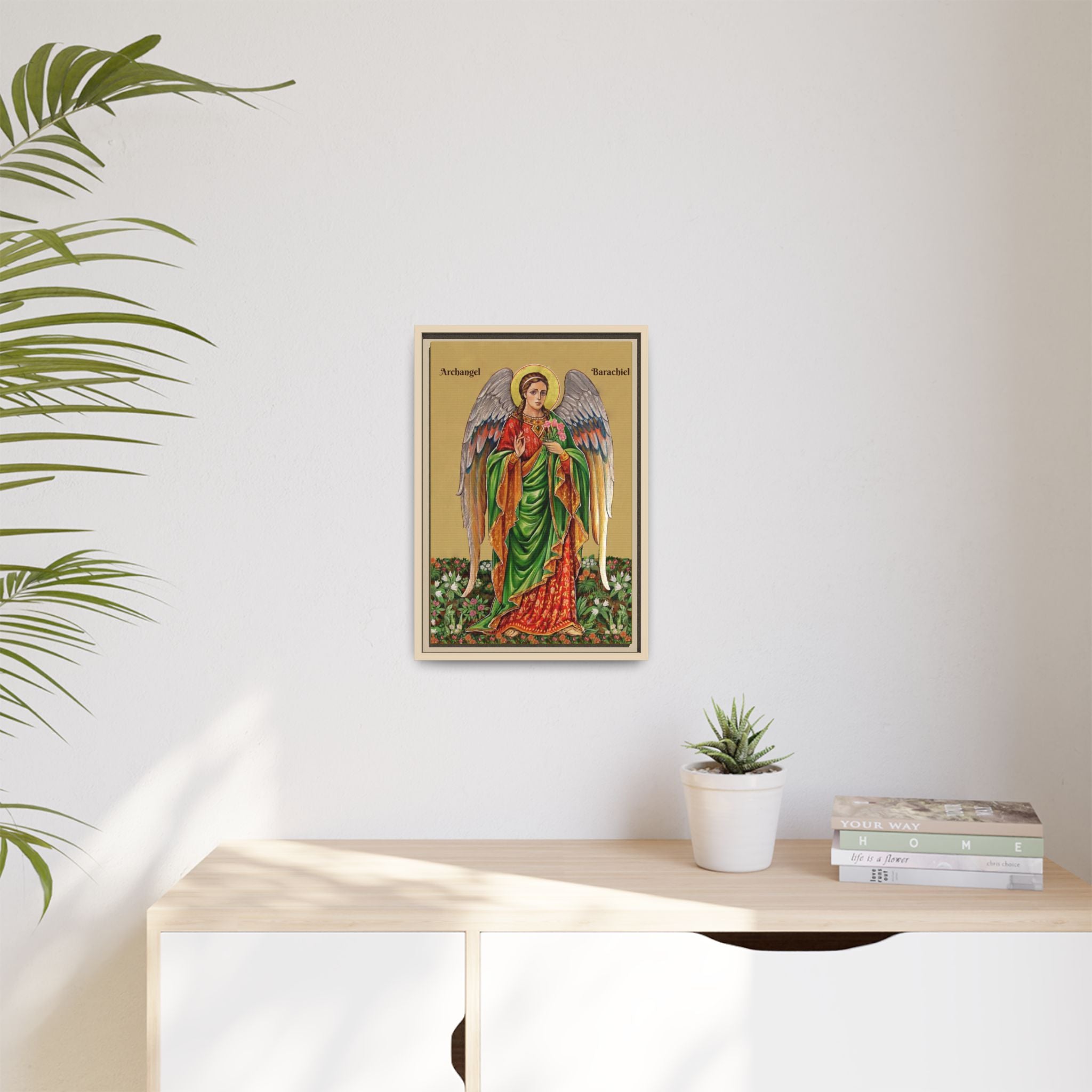 Archangel Barachiel Framed Canvas Icon