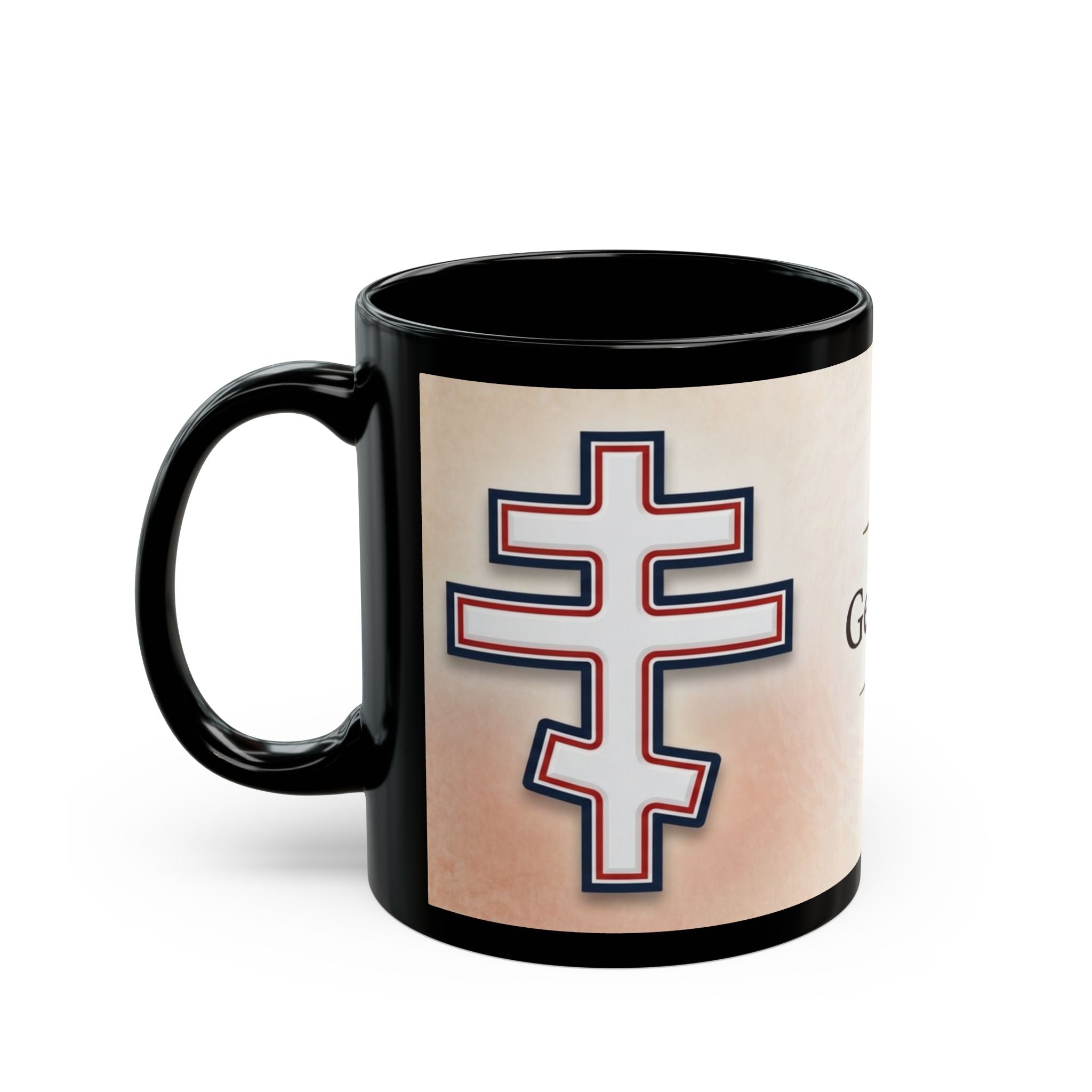 Georgian Orthodox Christian Black Coffee Mug — Orthodox Christian Gift