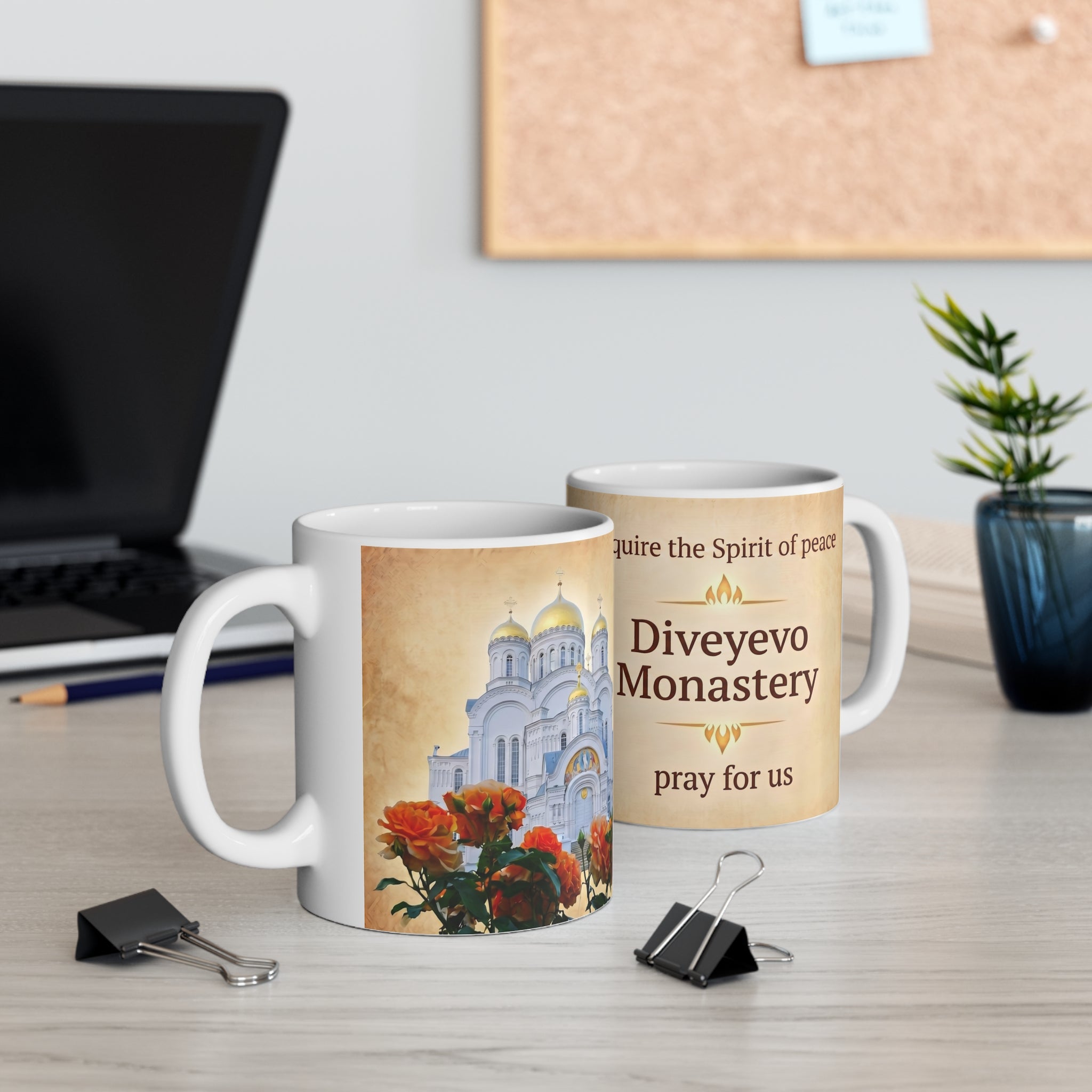 Saint Seraphim of Diveyevo Monastery White Coffee Mug