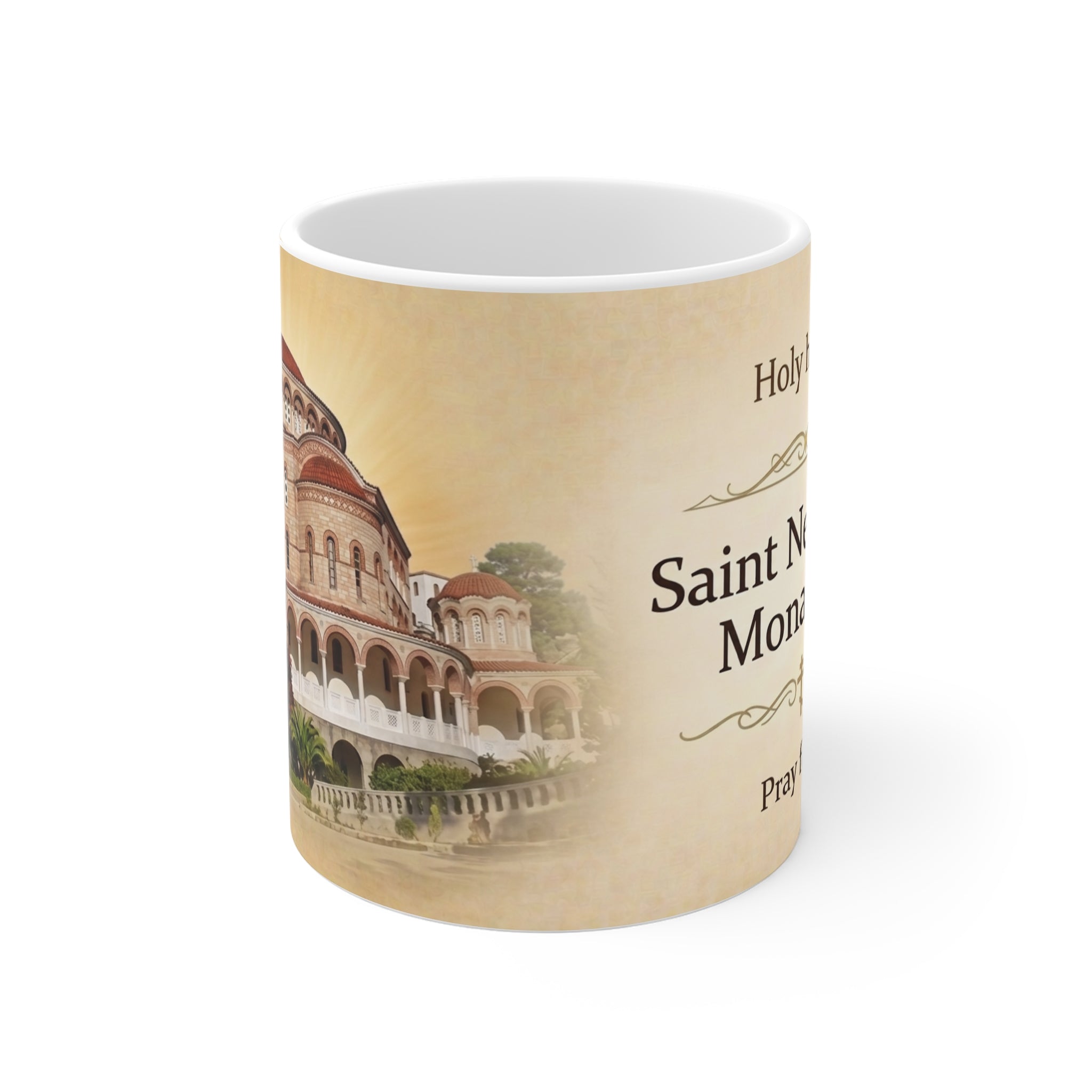Saint Nektarios Monastery Orthodox Christian Coffee Mug — Orthodox Coffee Mug