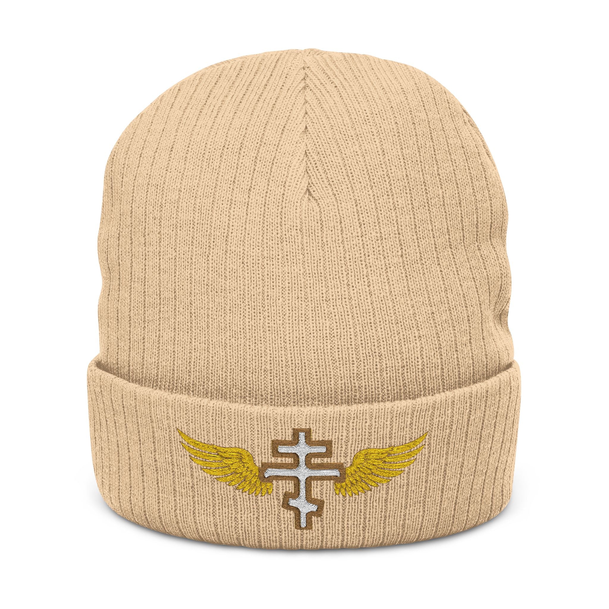 White Orthodox Embroidered Beanie