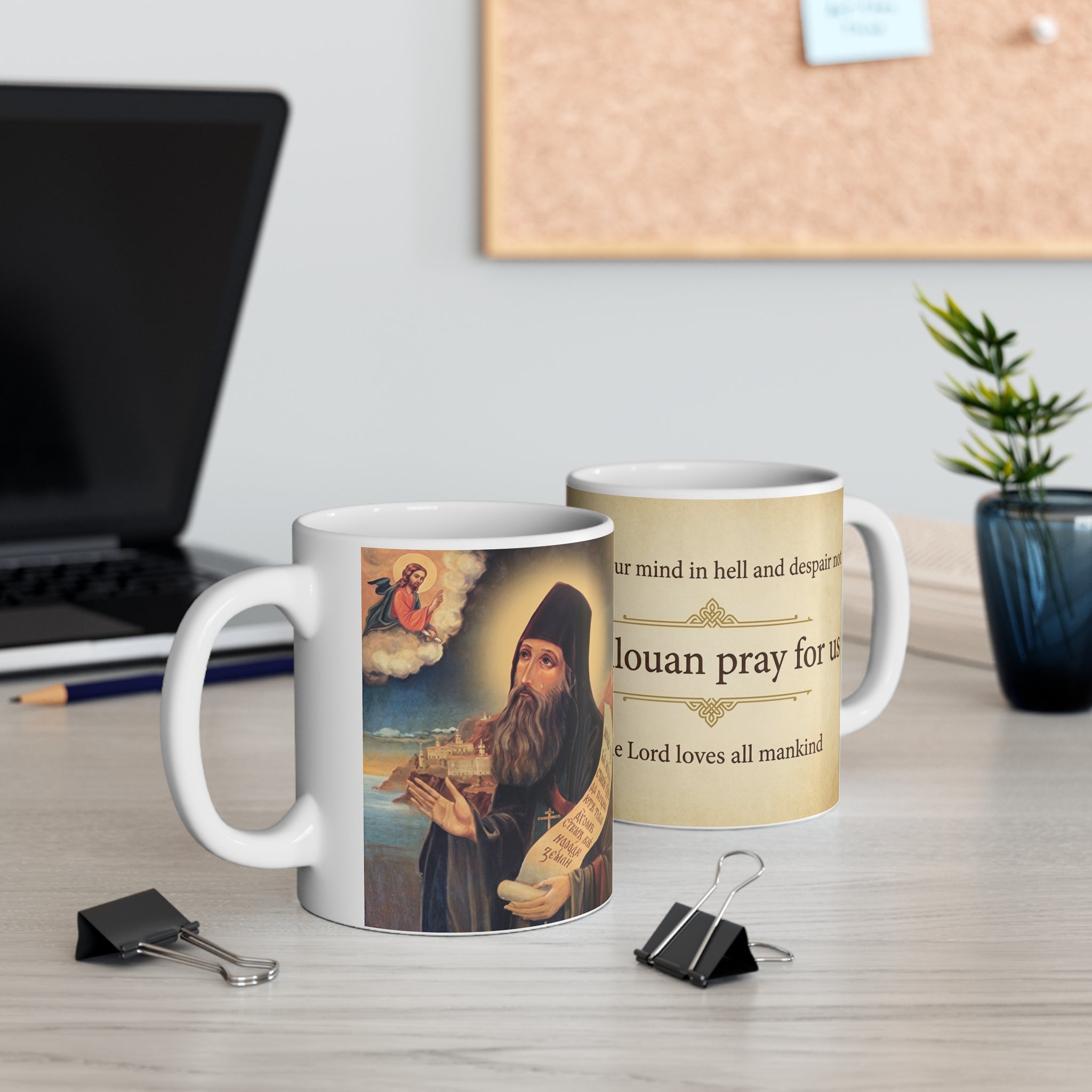 Saint Silouan the Athonite Orthodox Christian Coffee Mug — Christian Gift Idea