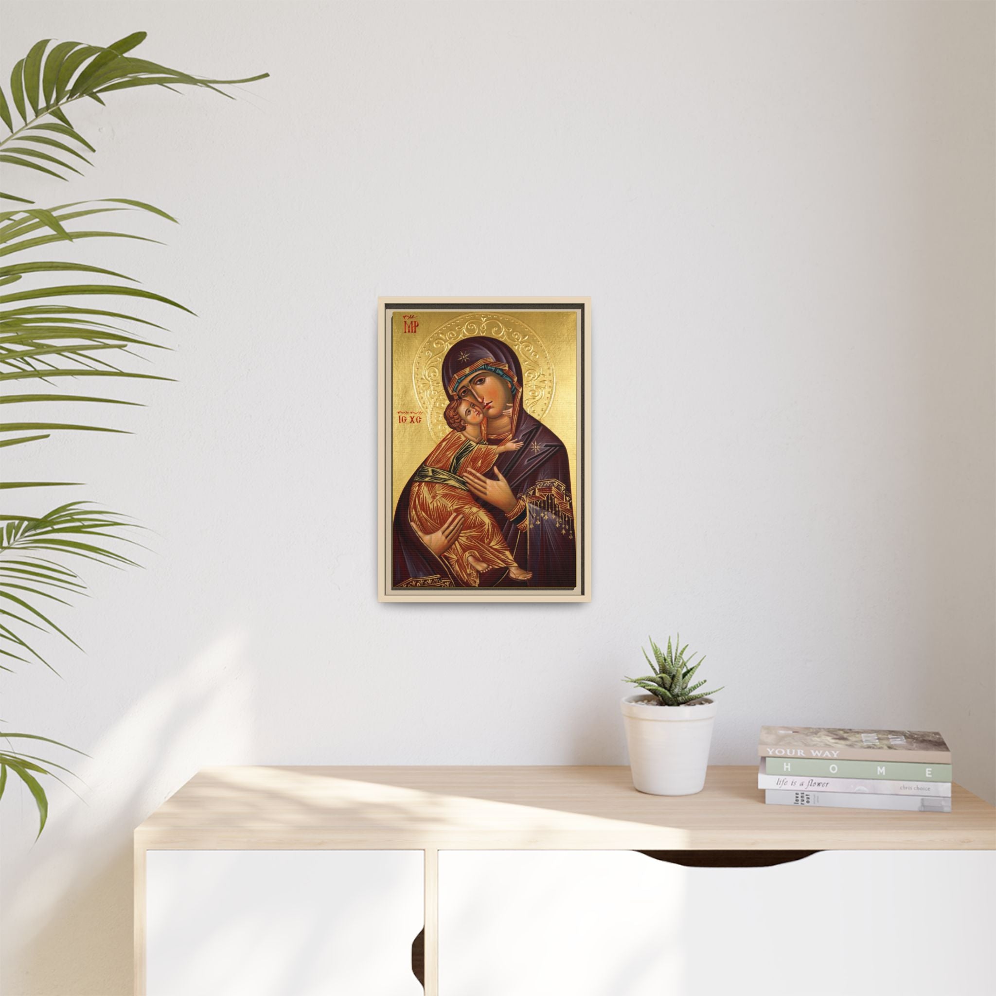 Theotokos of Vladimir Framed Canvas Icon