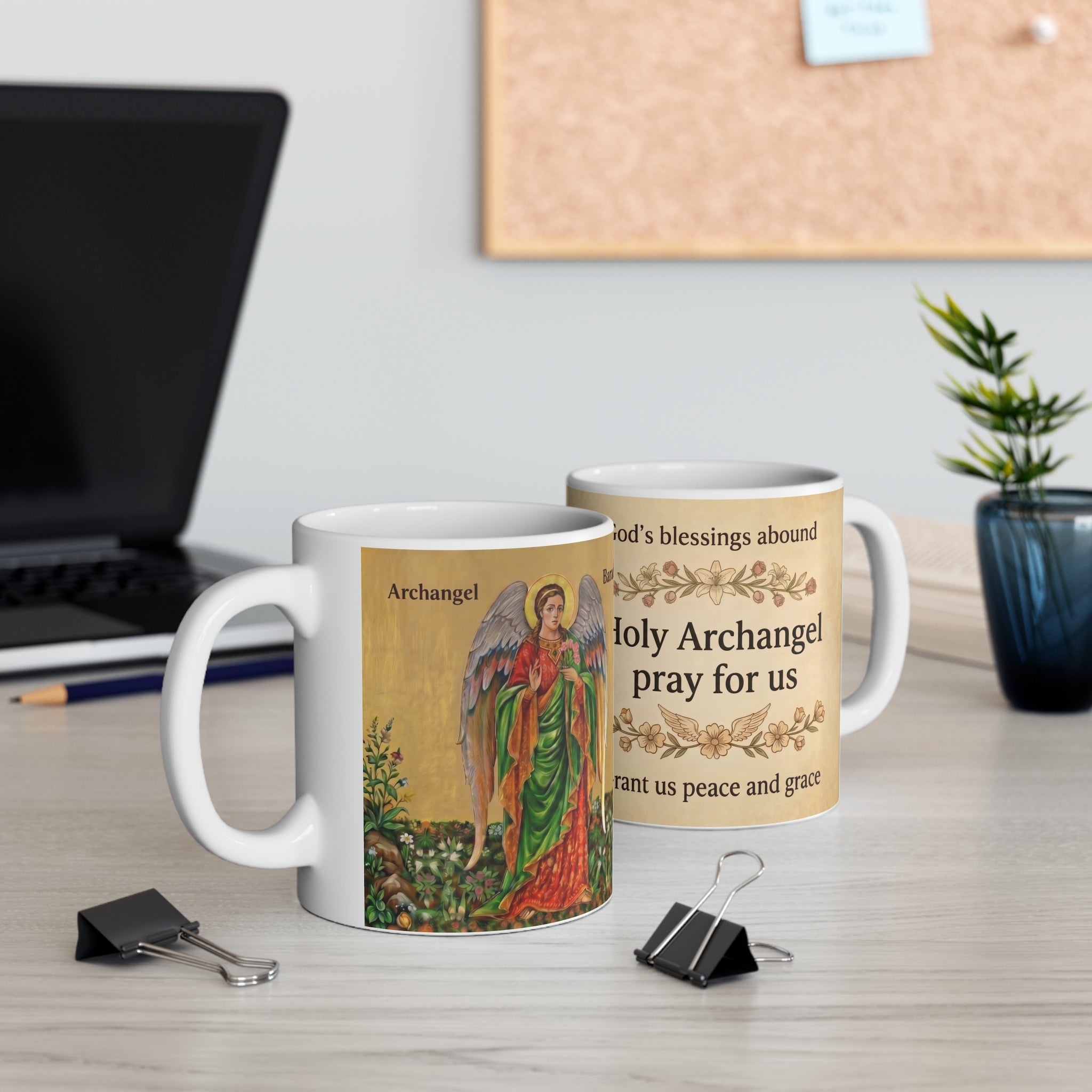 Archangel Barachiel Orthodox Christian Coffee Mug — Christian Gift Idea