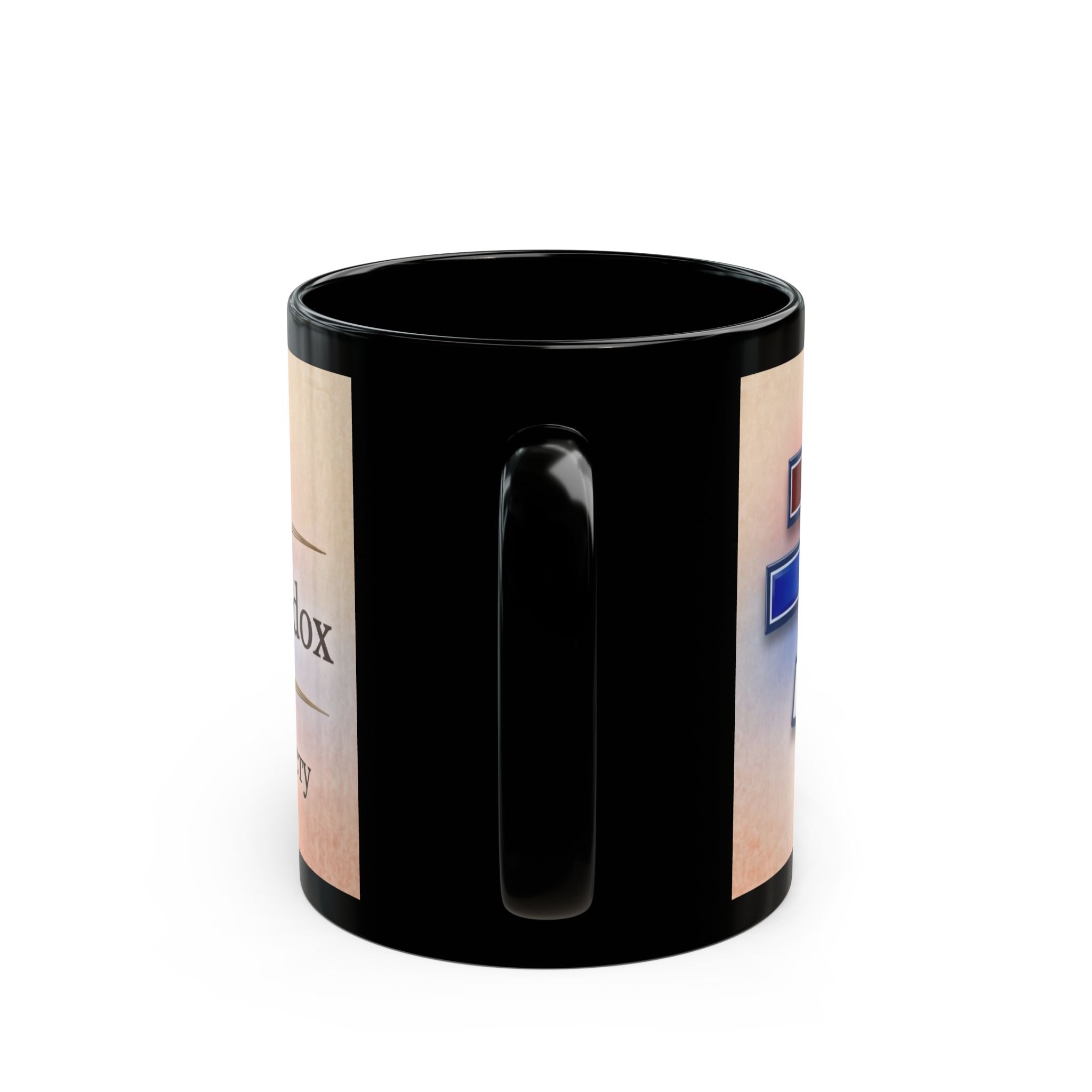 Serbian Orthodox Christian Black Coffee Mug — Orthodox Faith Gift