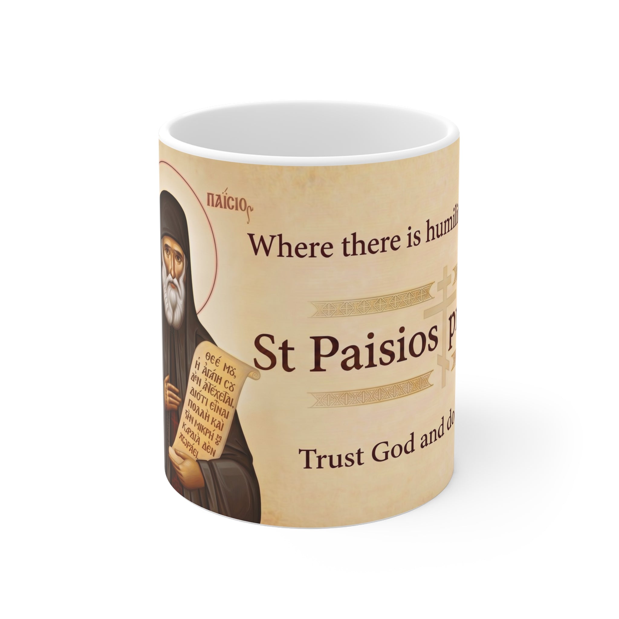 Saint Paisios the Athonite Orthodox Christian Coffee Mug — Orthodox Mug Gift