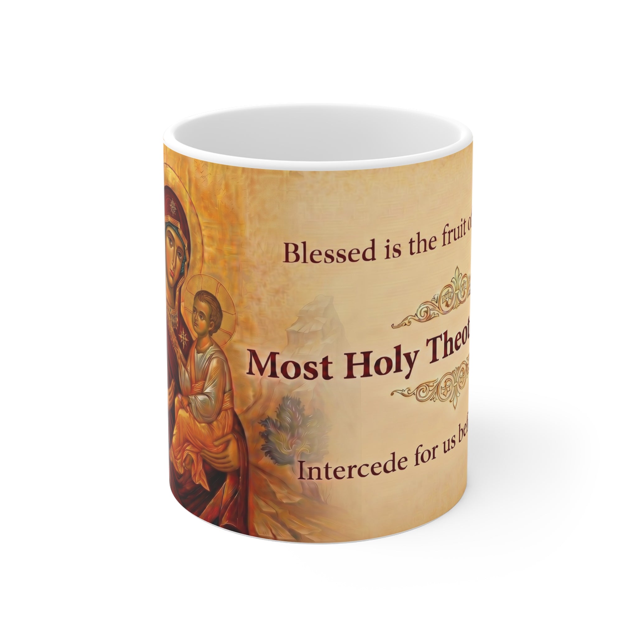 Theotokos of Tikhvin Orthodox Christian Coffee Mug — Orthodox Mug Gift