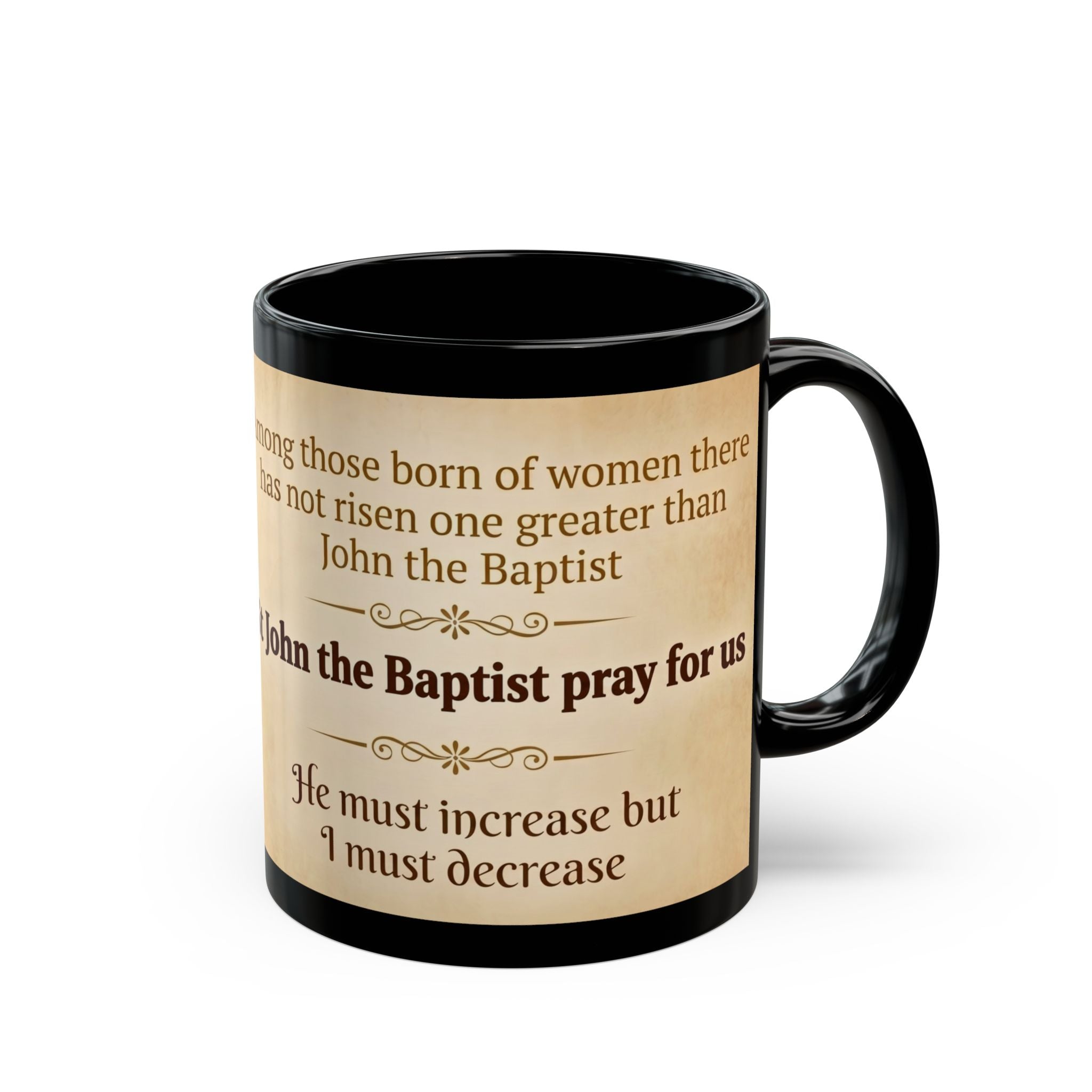 Saint John of Damascus Orthodox Christian Black Coffee Mug — Christian Coffee Mug