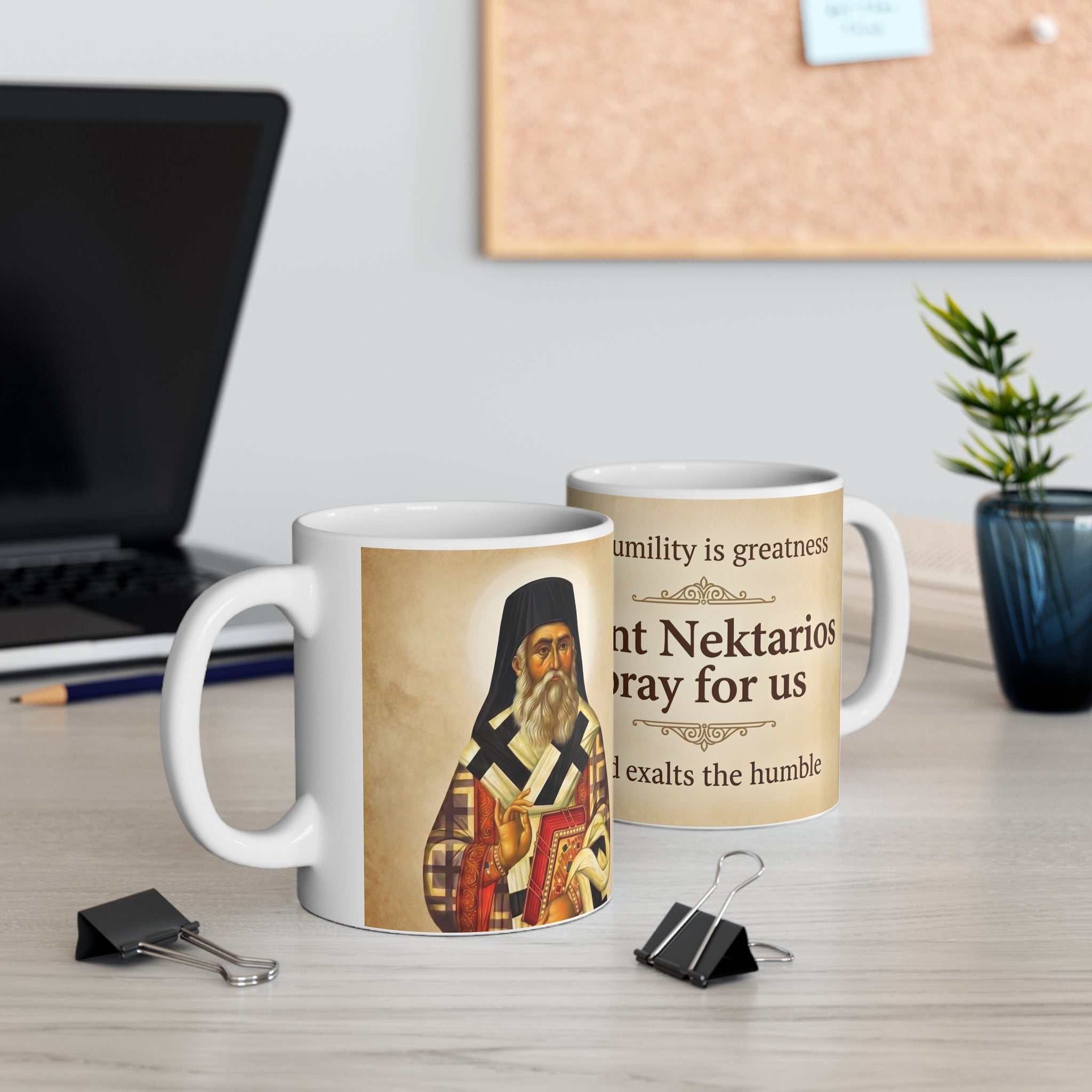 Saint Nektarios of Aegina Orthodox Christian Coffee Mug — Christian Gift Idea