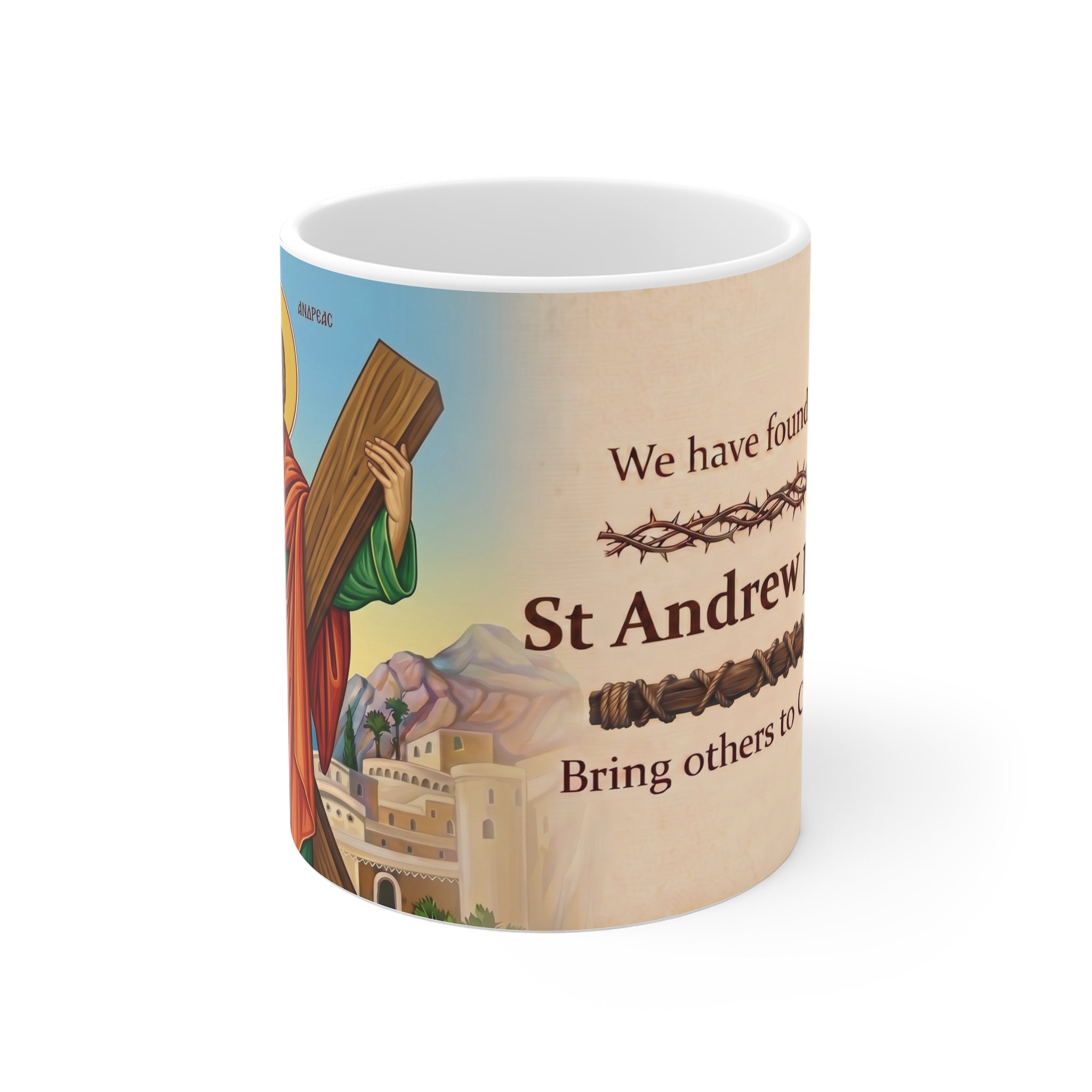 Saint Andrew the First-Called Orthodox Christian Coffee Mug — Orthodox Mug Gift