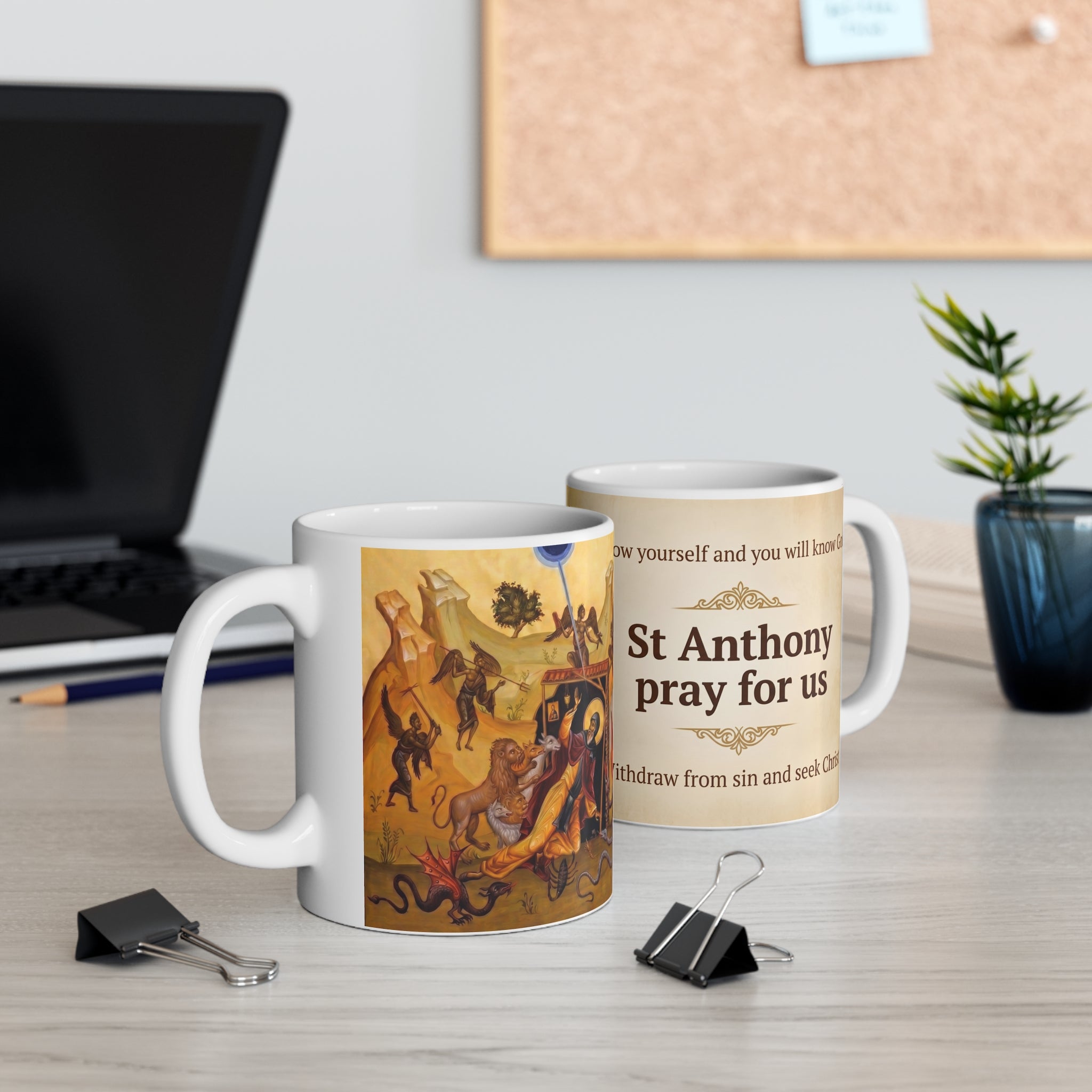 Saint Anthony the Great Orthodox Christian Coffee Mug — Christian Gift Idea