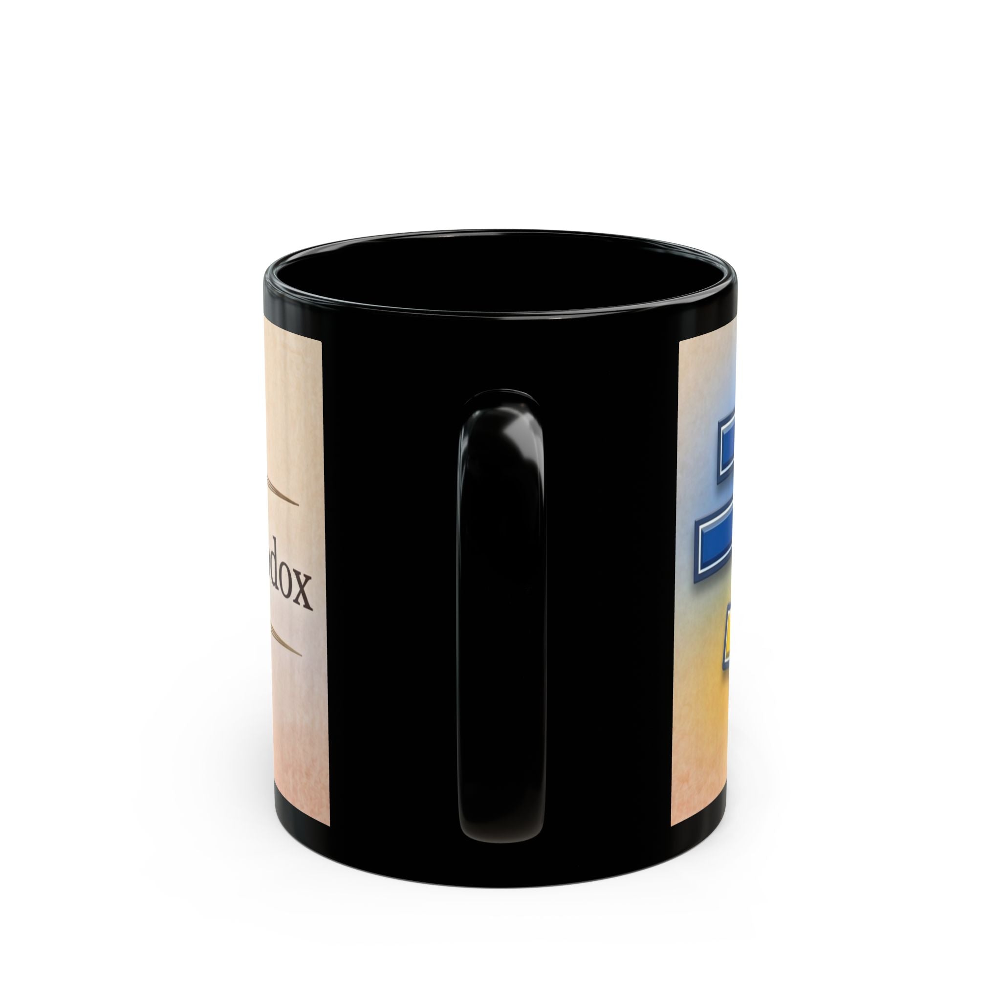 Ukrainian Orthodox Christian Black Coffee Mug — Orthodox Faith Gift