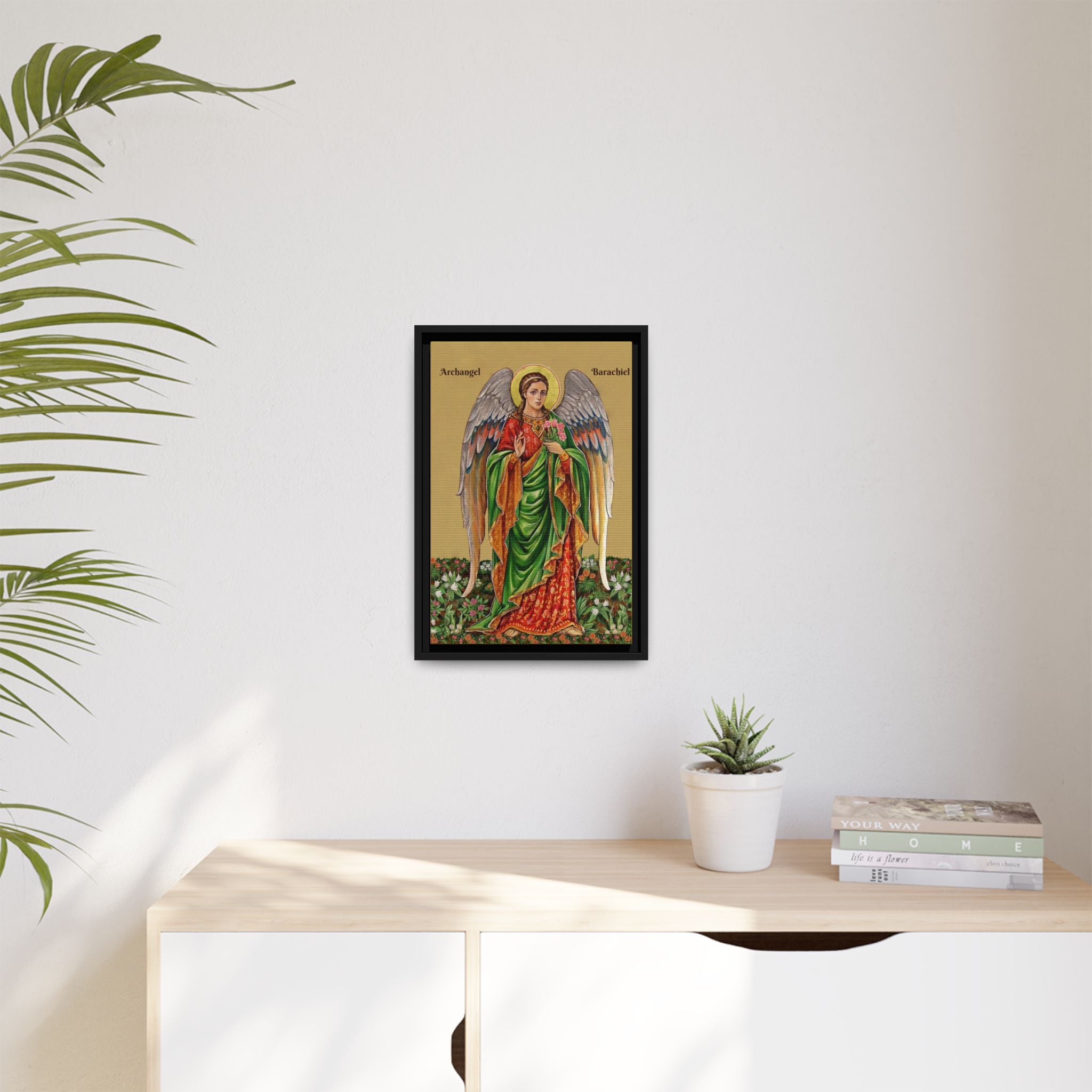 Archangel Barachiel Framed Canvas Icon