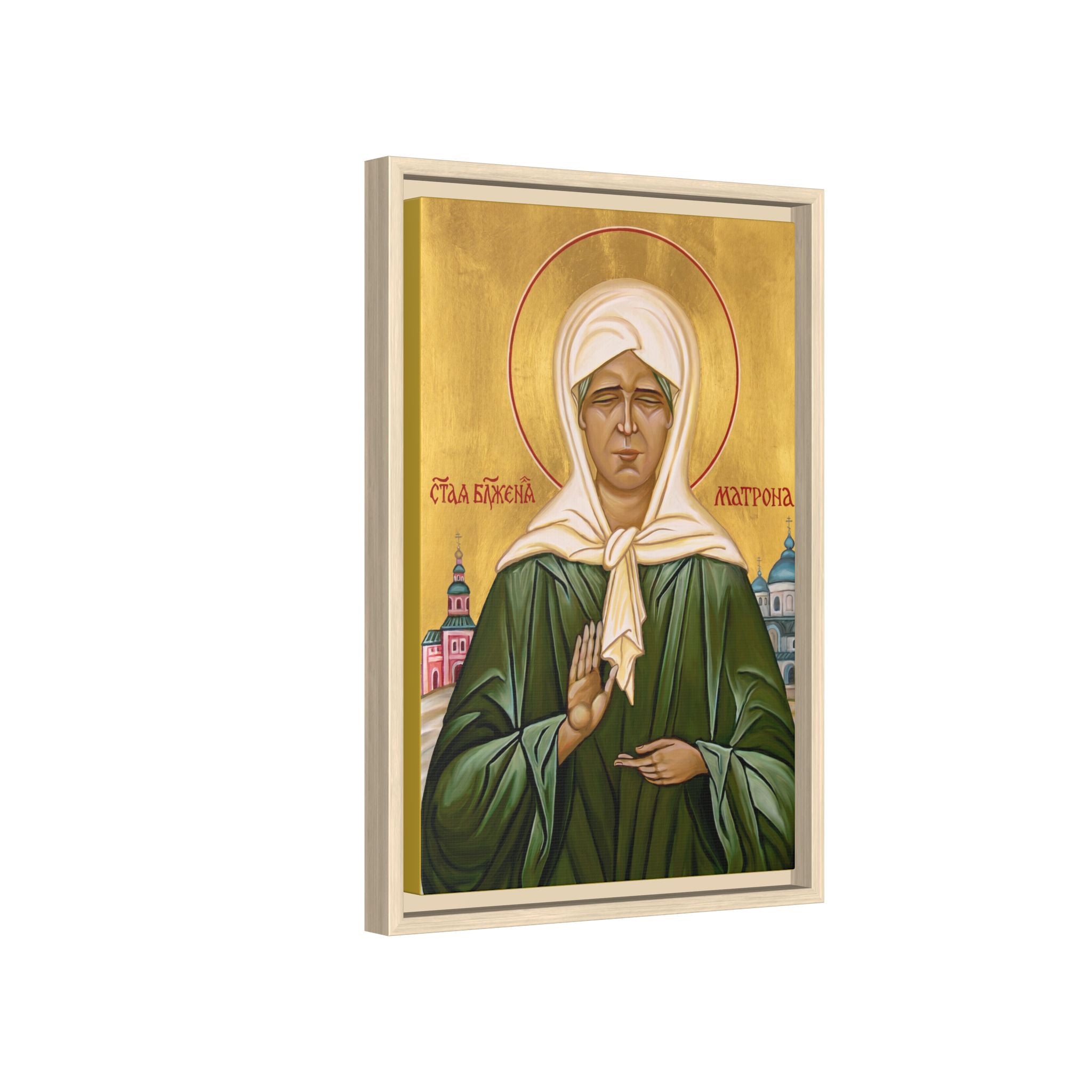 Saint Matrona of Moscow Framed Canvas Icon