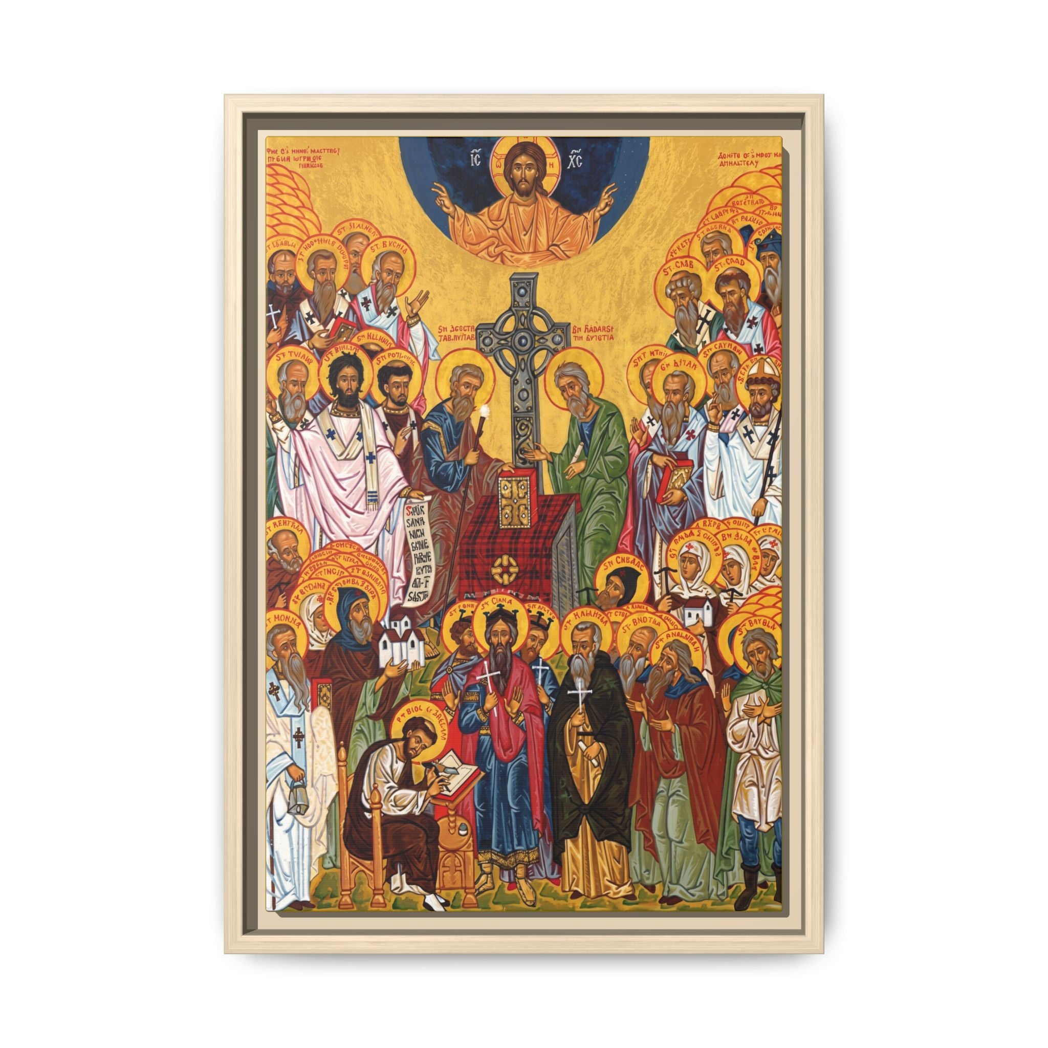 Framed canvas icon of All Saints of Scotland Orthodox, traditional Orthodox Christian artwork