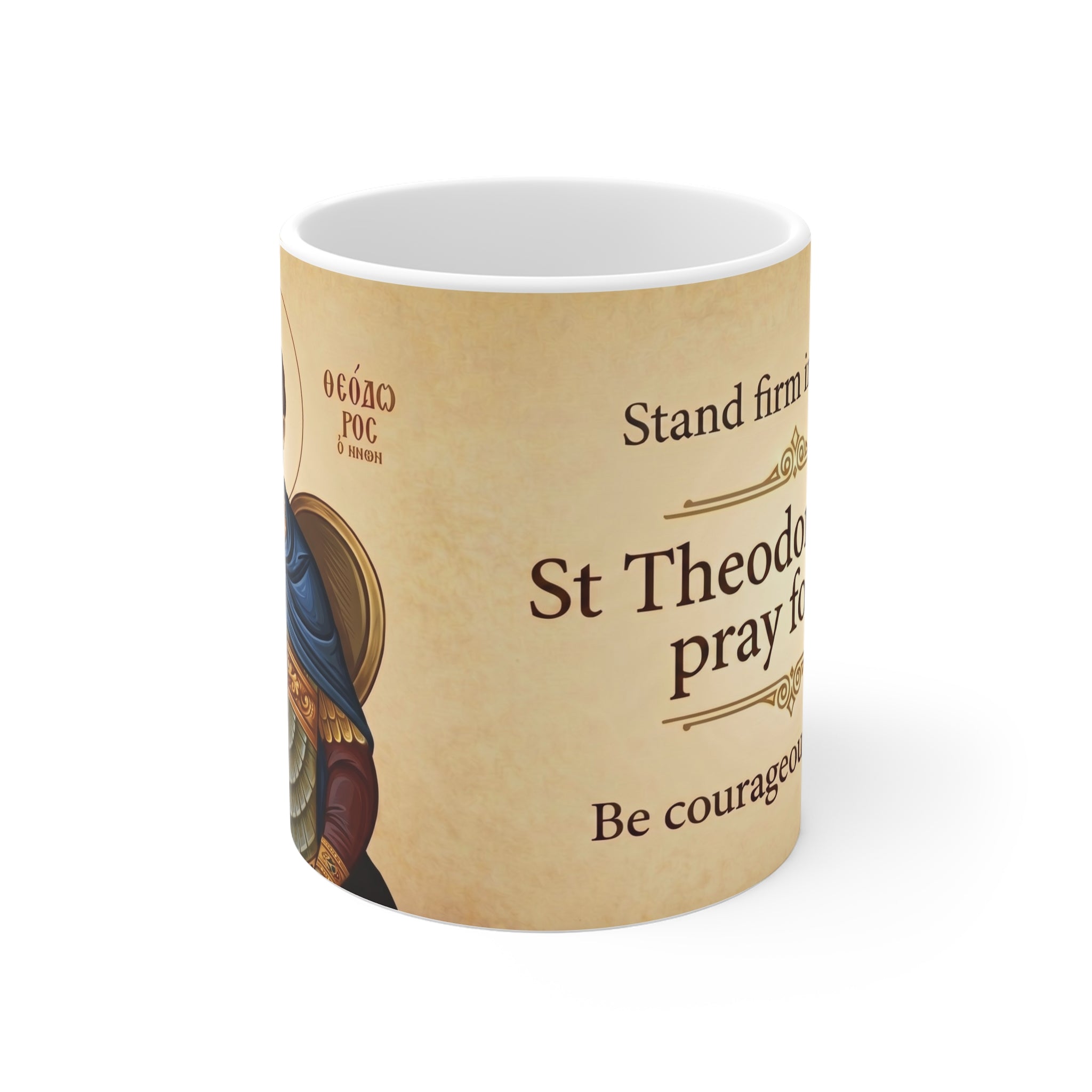Saint Theodore Tiron Orthodox Christian Coffee Mug — Orthodox Mug Gift