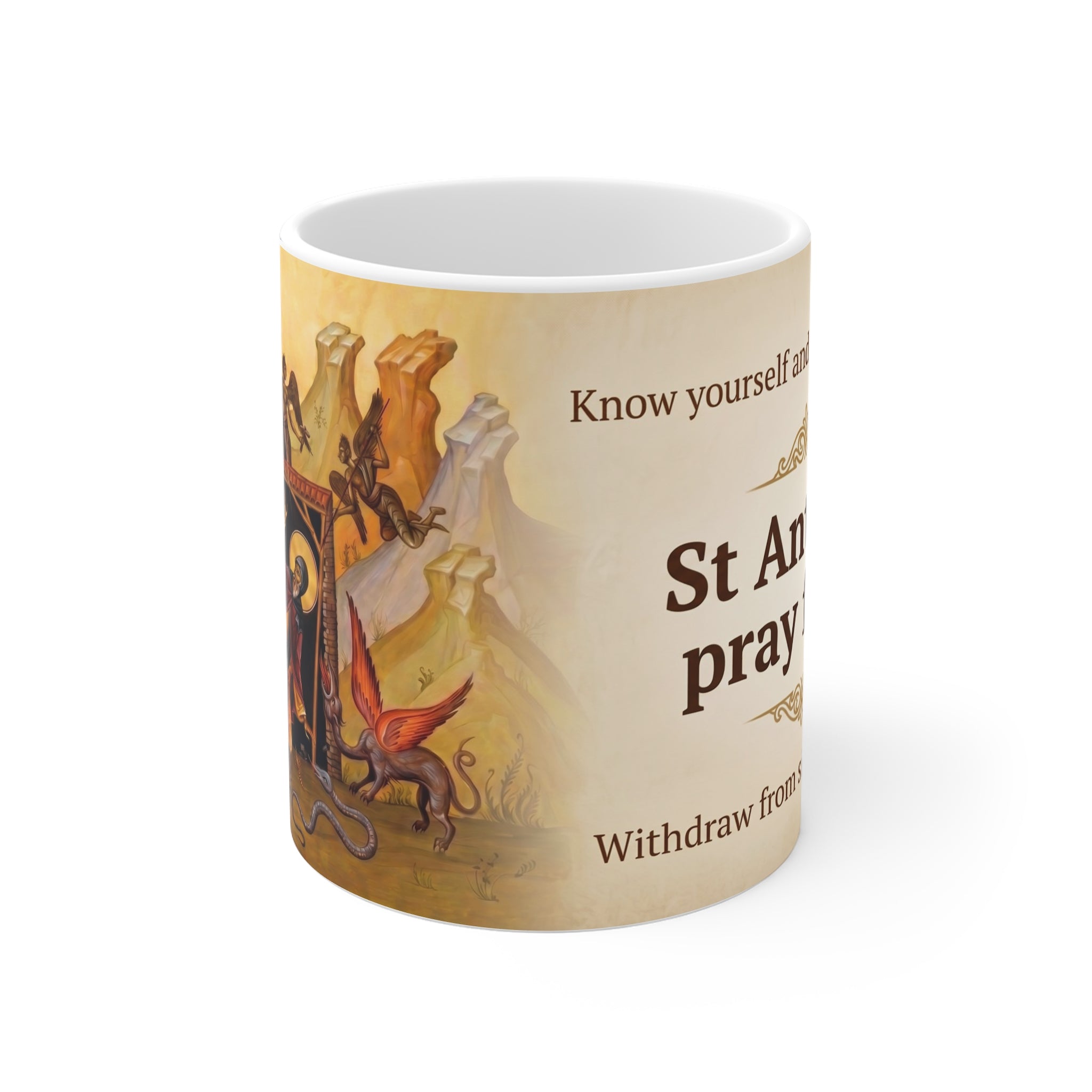 Saint Anthony the Great Orthodox Christian Coffee Mug — Orthodox Mug Gift