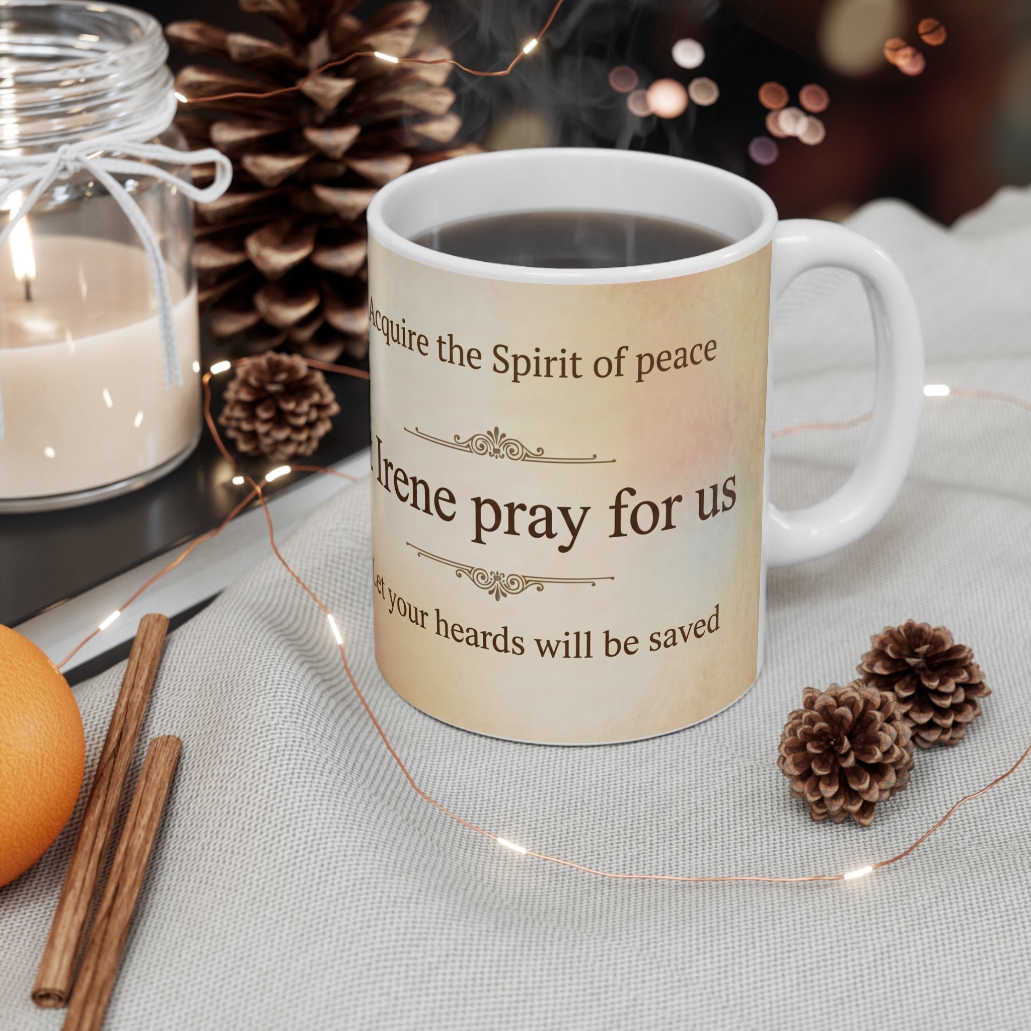 Saint Irene the Great Martyr Orthodox Christian Coffee Mug — Orthodox Coffee Mug