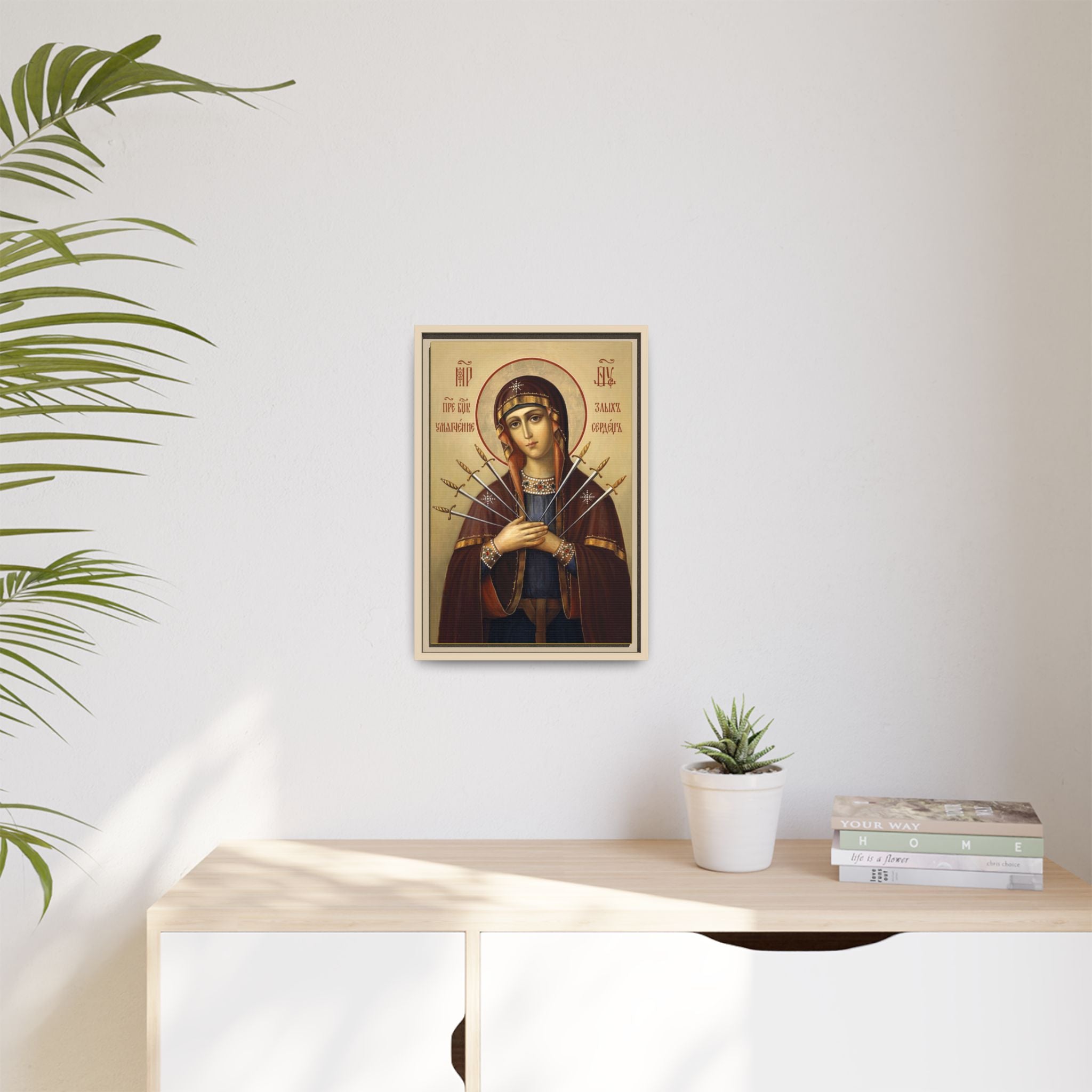 Theotokos Softener of Evil Hearts Framed Canvas Icon