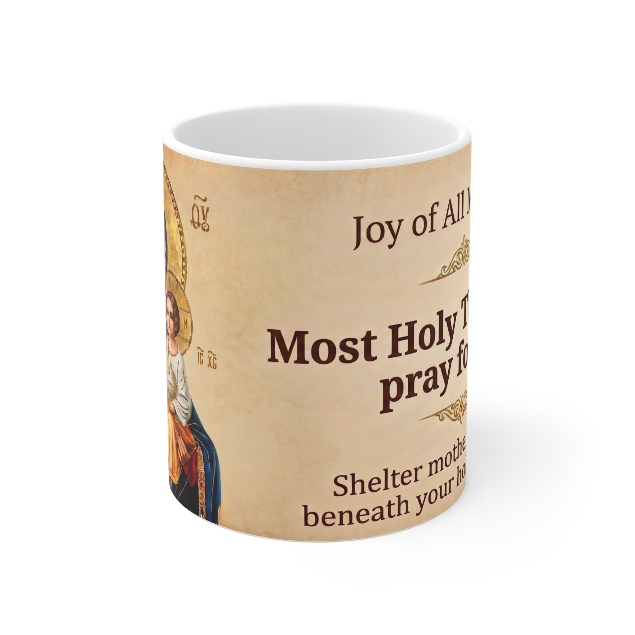 Theotokos Eternal Bloom Orthodox Christian Coffee Mug — Orthodox Mug Gift