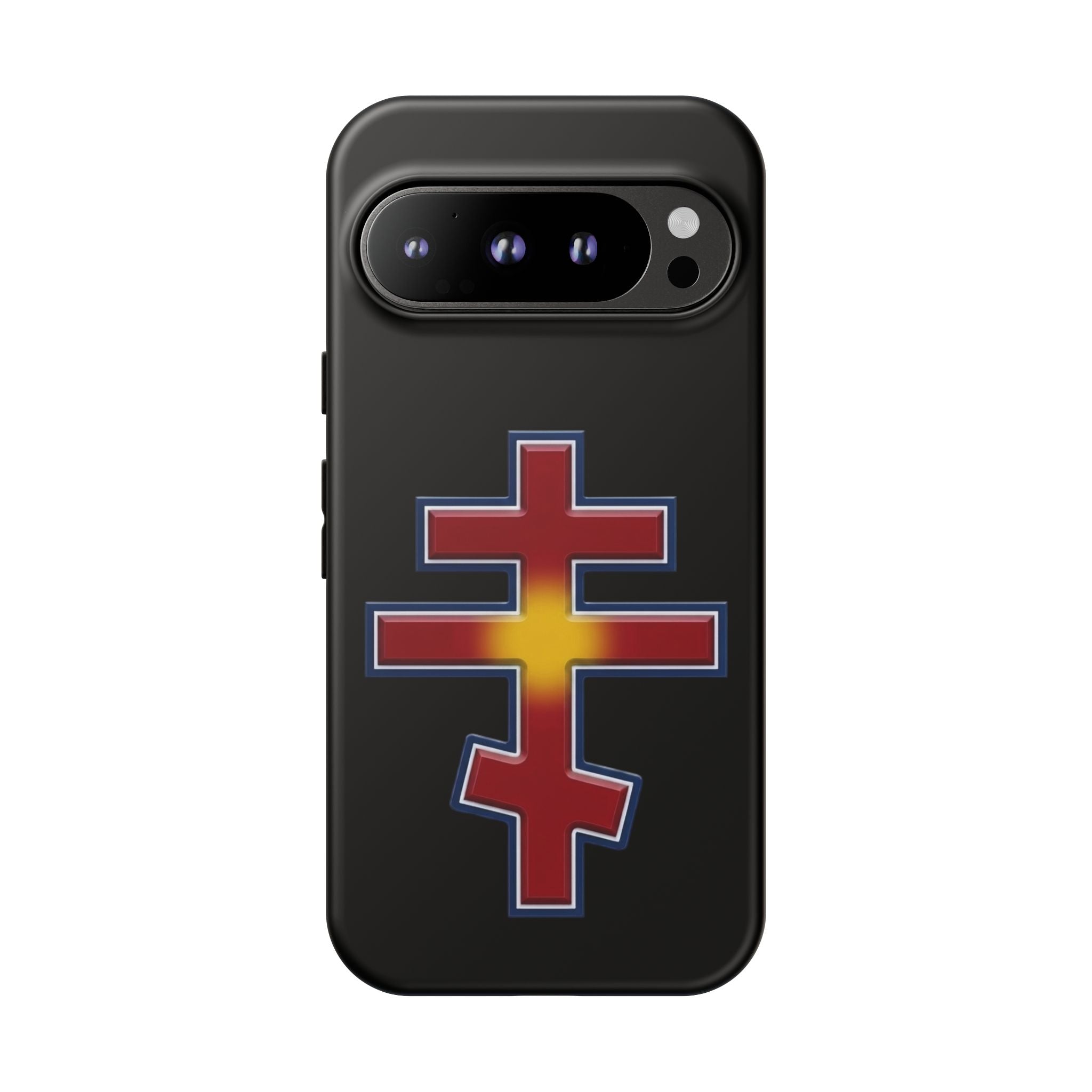 North Macedonian Orthodox Cross design on a matte phone case — additional view 2