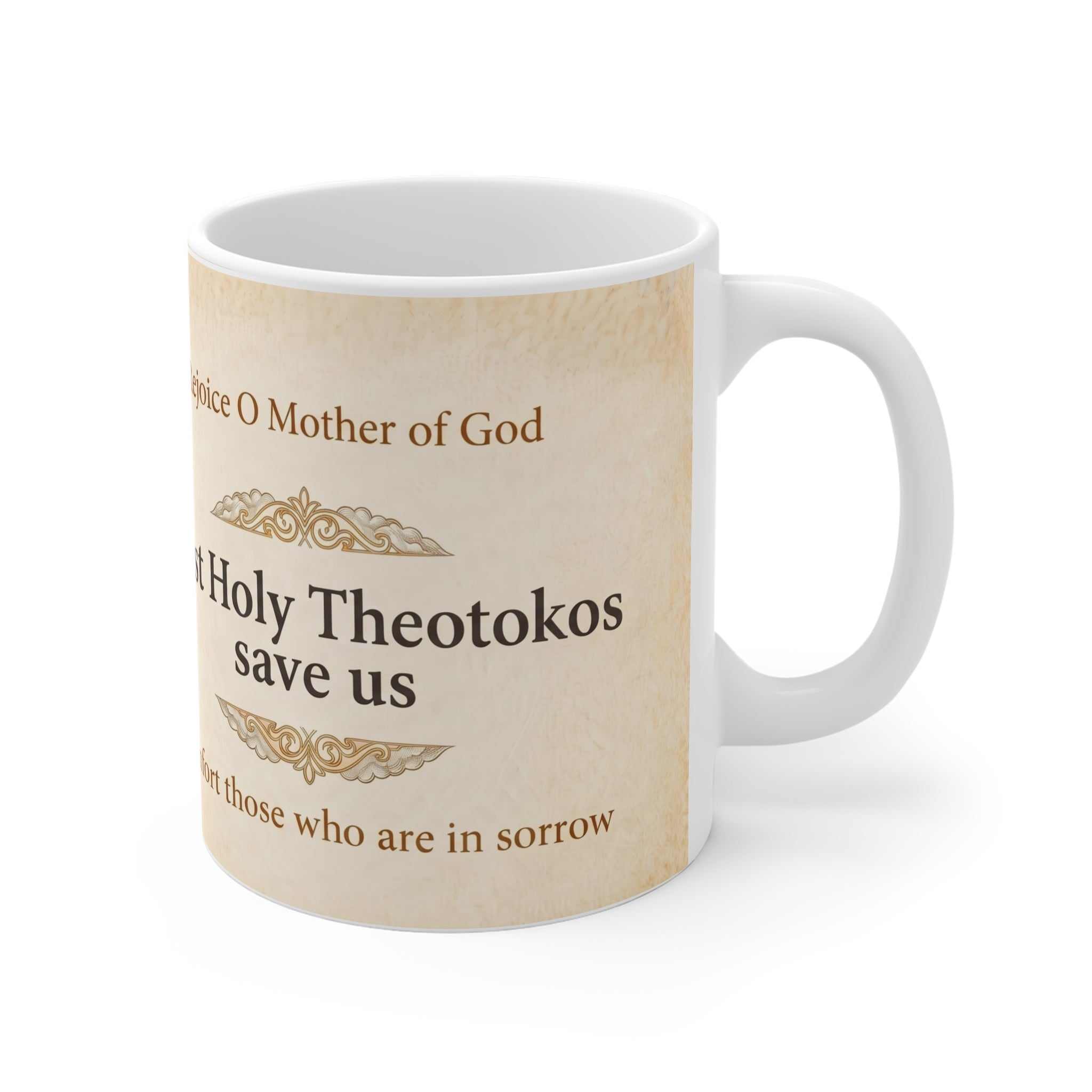 Theotokos Joy of All Who Sorrow Orthodox Christian Coffee Mug — Orthodox Christian Mug