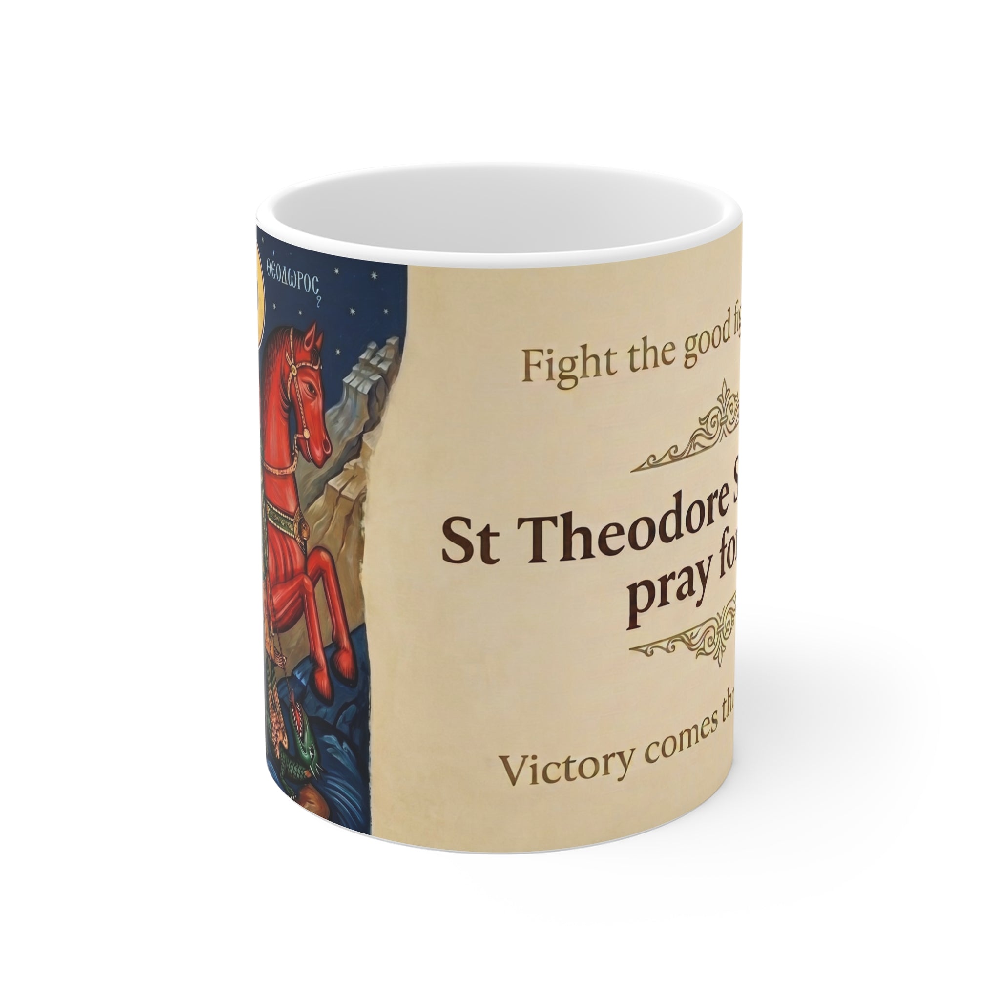 Saint Theodore Stratelates Orthodox Christian Coffee Mug — Orthodox Mug Gift