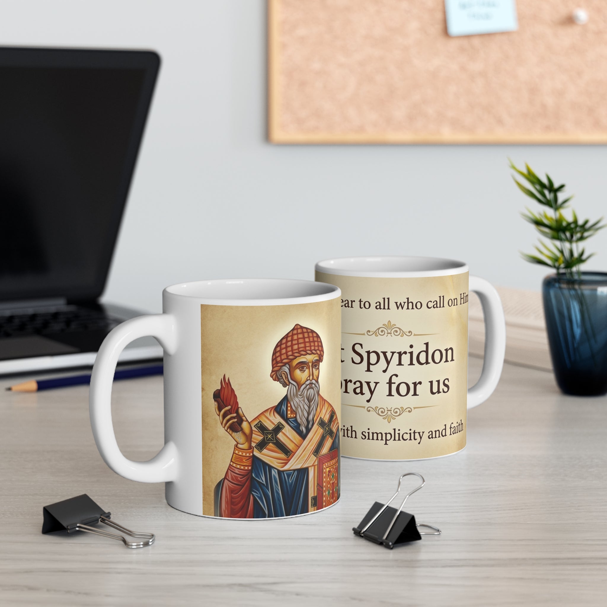 Saint Spyridon of Trimythous Orthodox Christian Coffee Mug — Christian Gift Idea