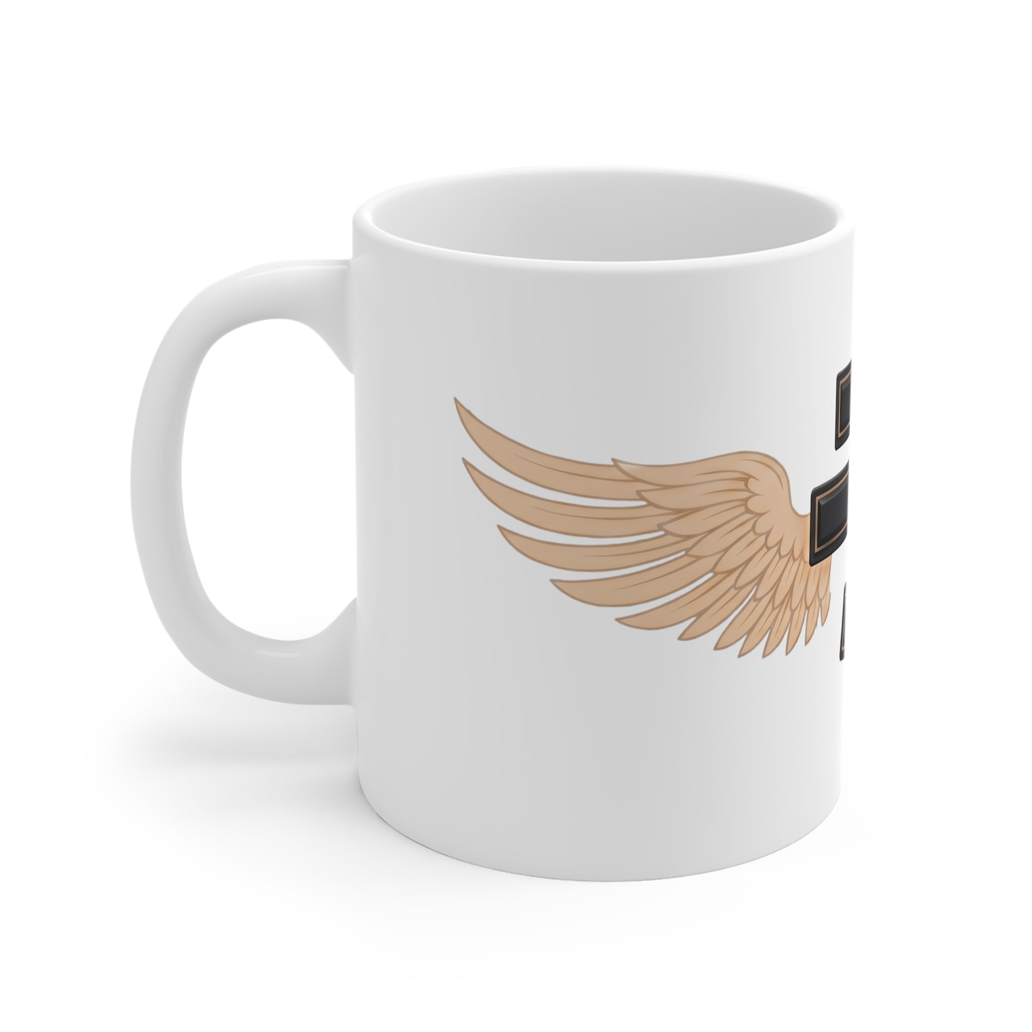 Black Orthodox Cross Orthodox Christian White Coffee Mug — Orthodox Mug Gift