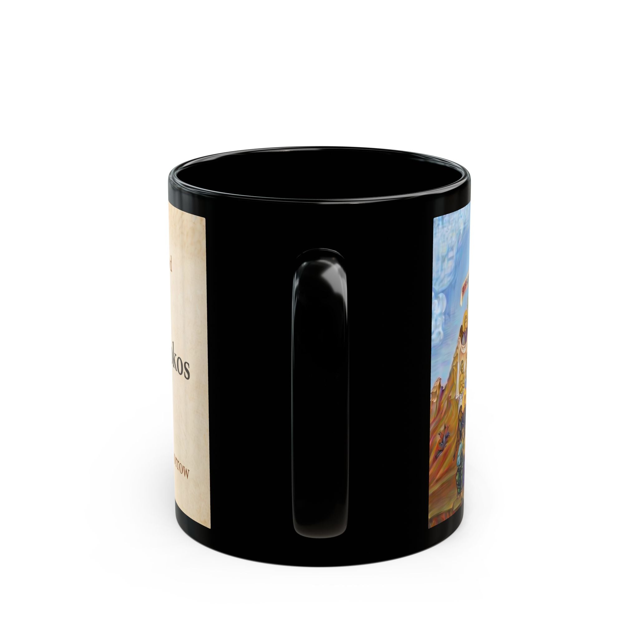Theotokos Joy of All Who Sorrow Orthodox Christian Black Coffee Mug — Orthodox Faith Gift