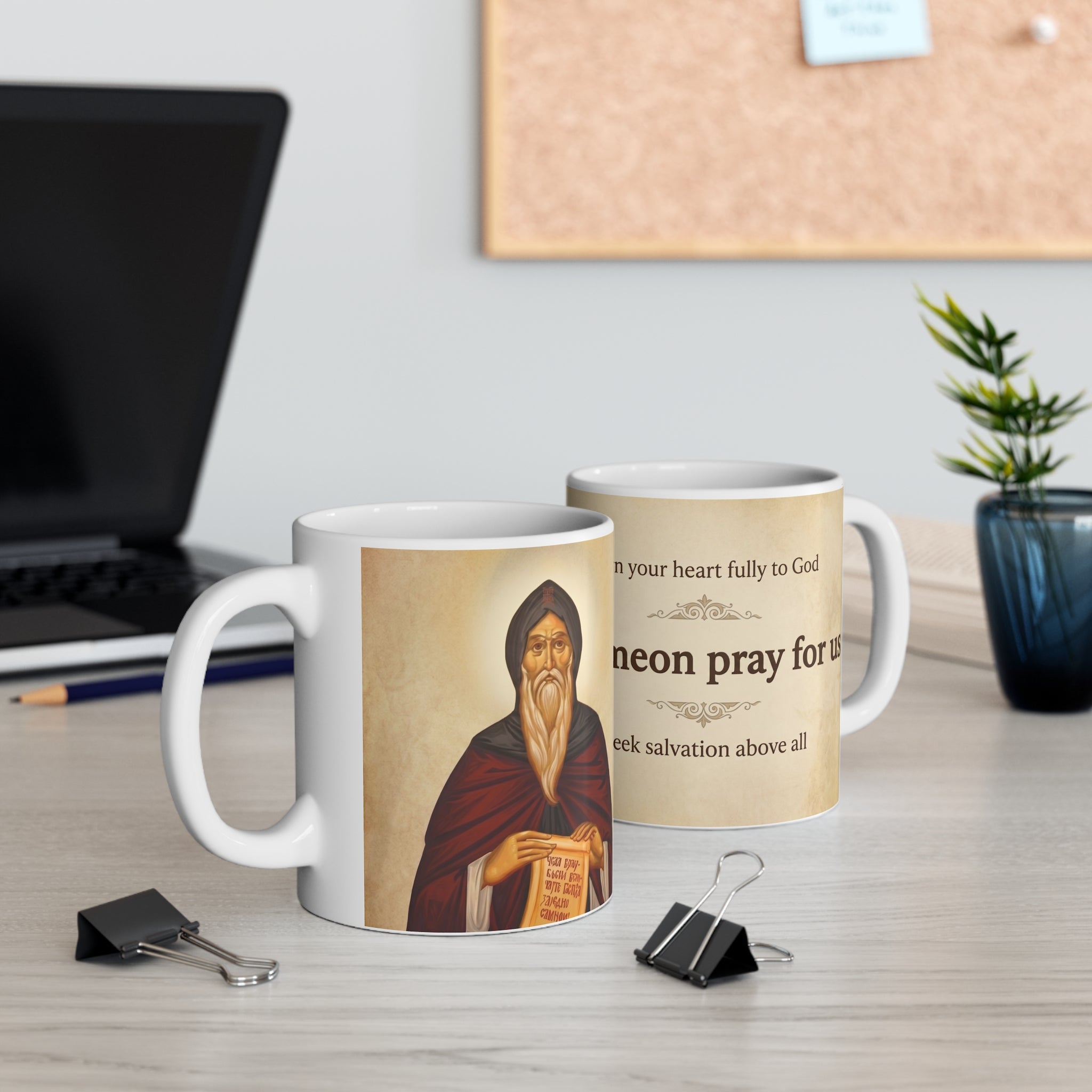 Saint Simeon the Myrrh-Streaming Orthodox Christian Coffee Mug — Christian Gift Idea