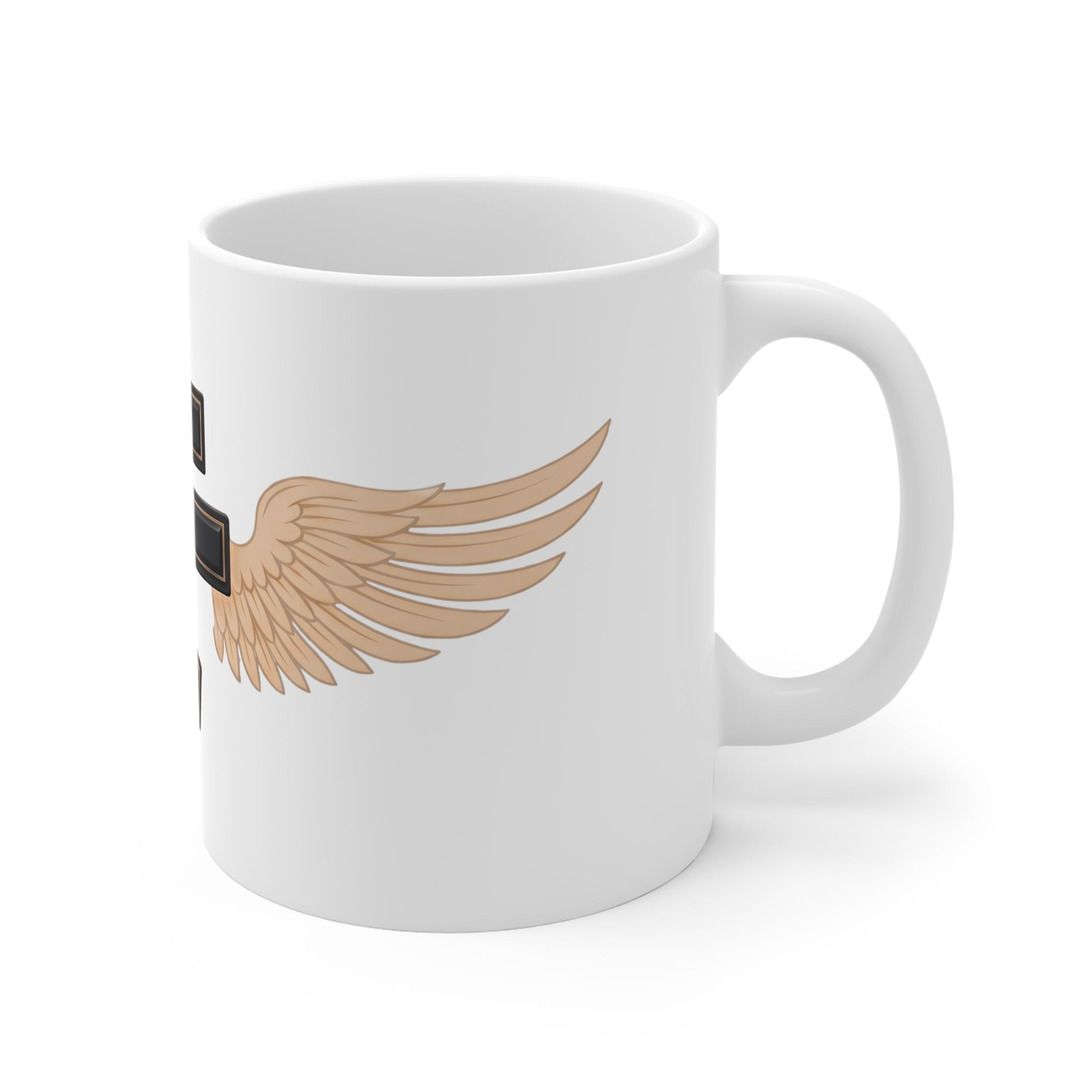 Black Orthodox Cross Orthodox Christian White Coffee Mug — Orthodox Christian Mug