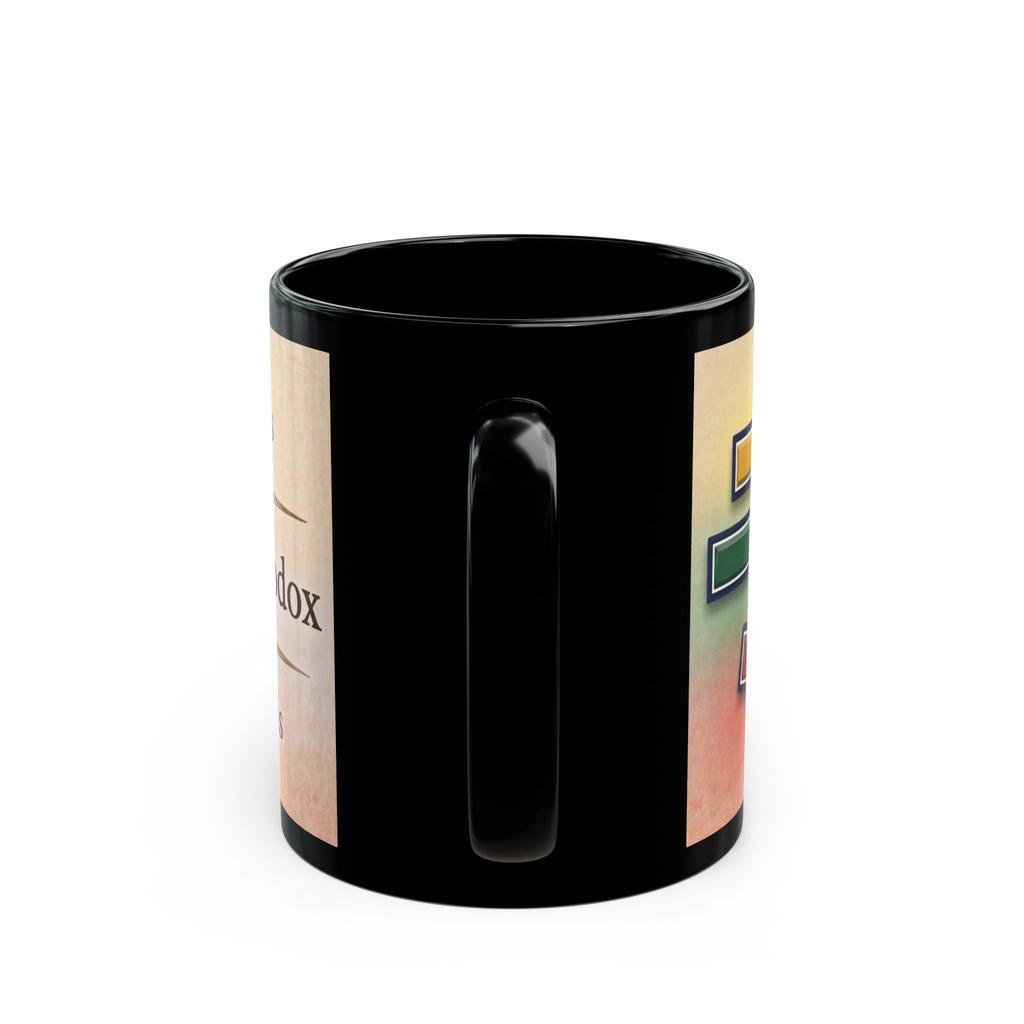 Lithuanian Orthodox Christian Black Coffee Mug — Orthodox Faith Gift