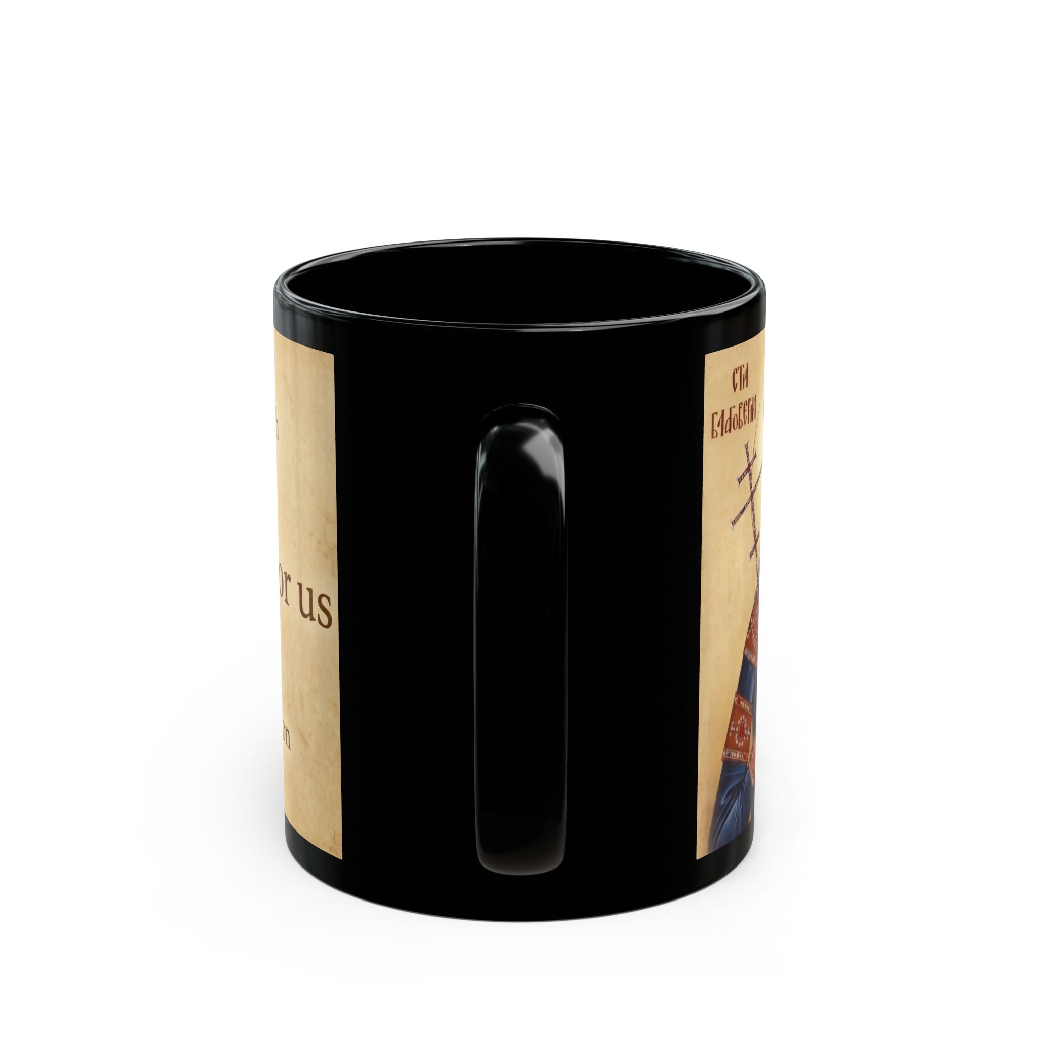 Saint King Milutin Orthodox Christian Black Coffee Mug — Orthodox Faith Gift